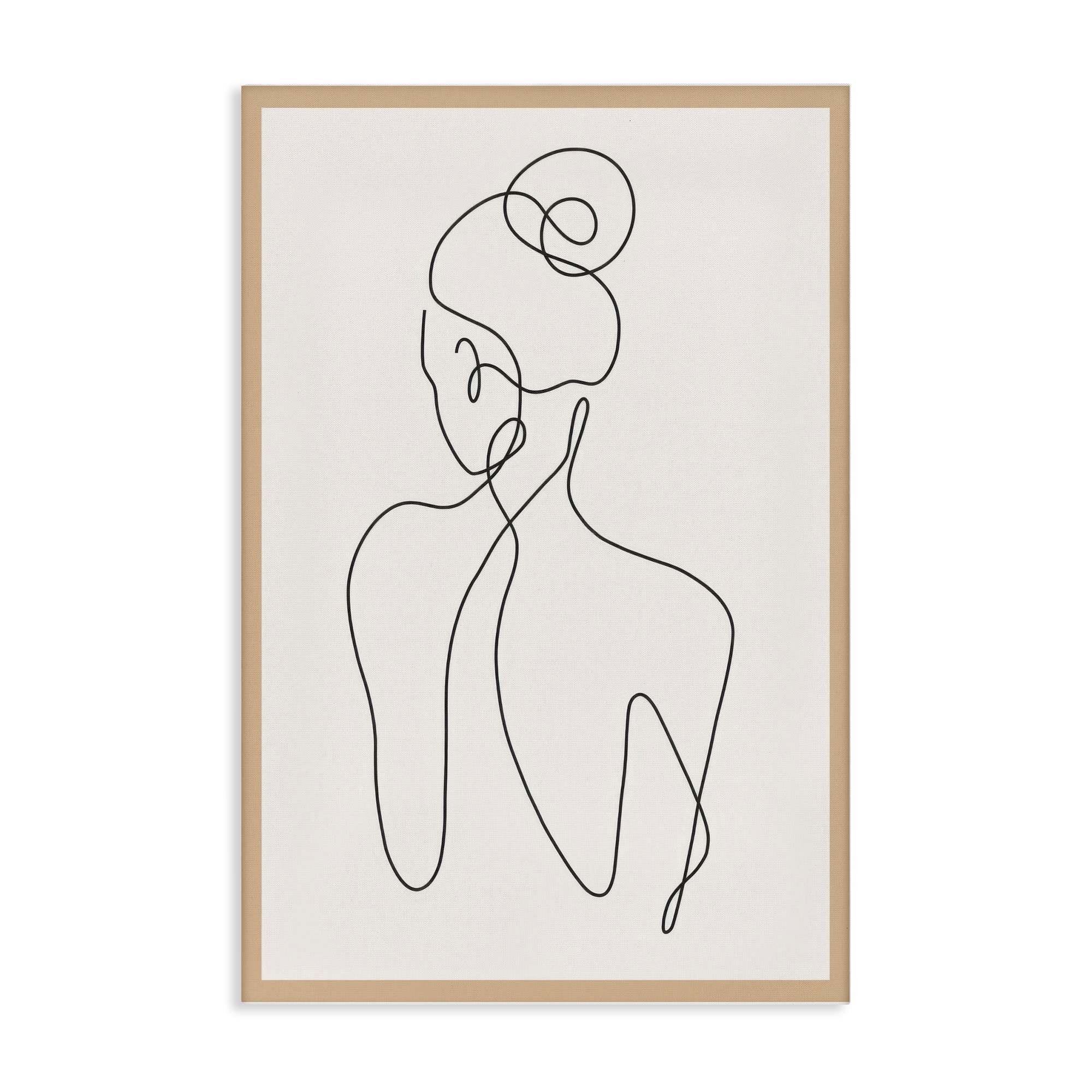Stupell Industries BT-859-CN-30X45 Minimal Woman Line Drawing Canvas design by LSR Creative Studio