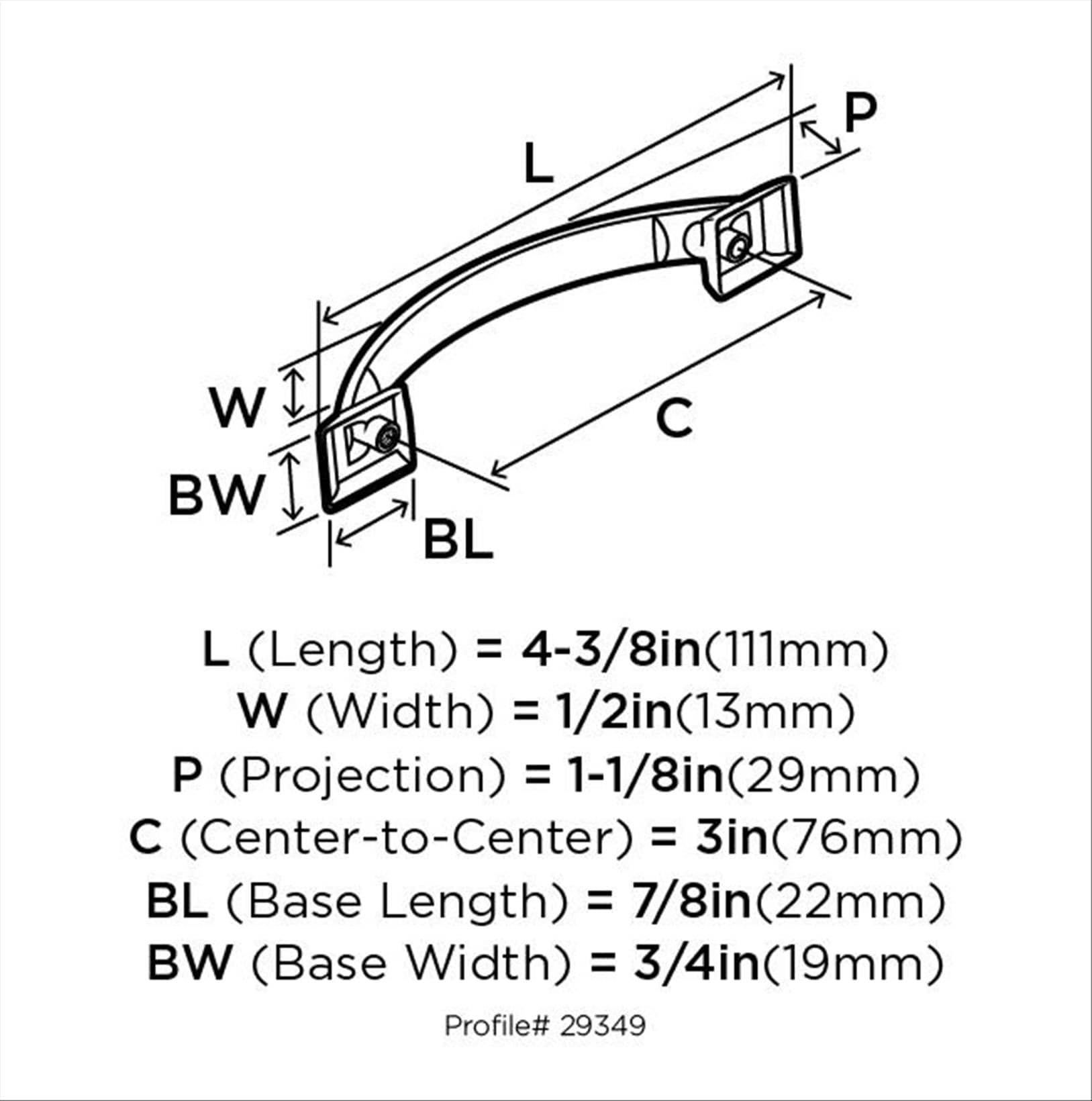 Amerock BP29349G10 Cabinet-Pulls - View #3