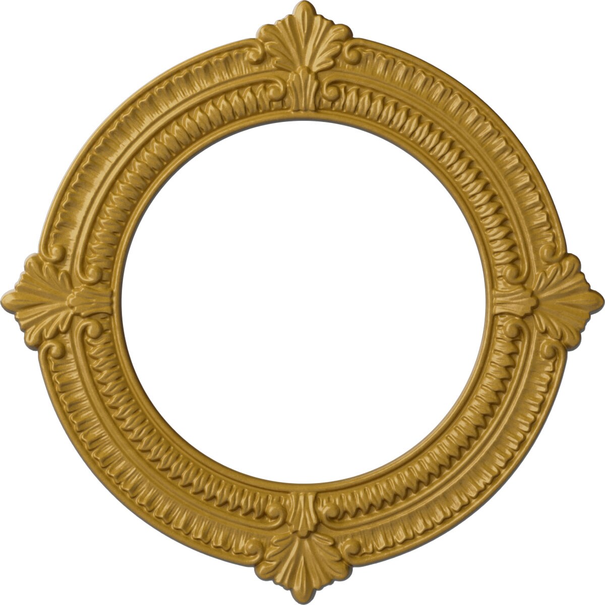 Ekena Millwork CM13BNIGS Benson 13.125-in W x 13.125-in L Painted Iridescent Gold Polyurethane Whole Ceiling Medallion