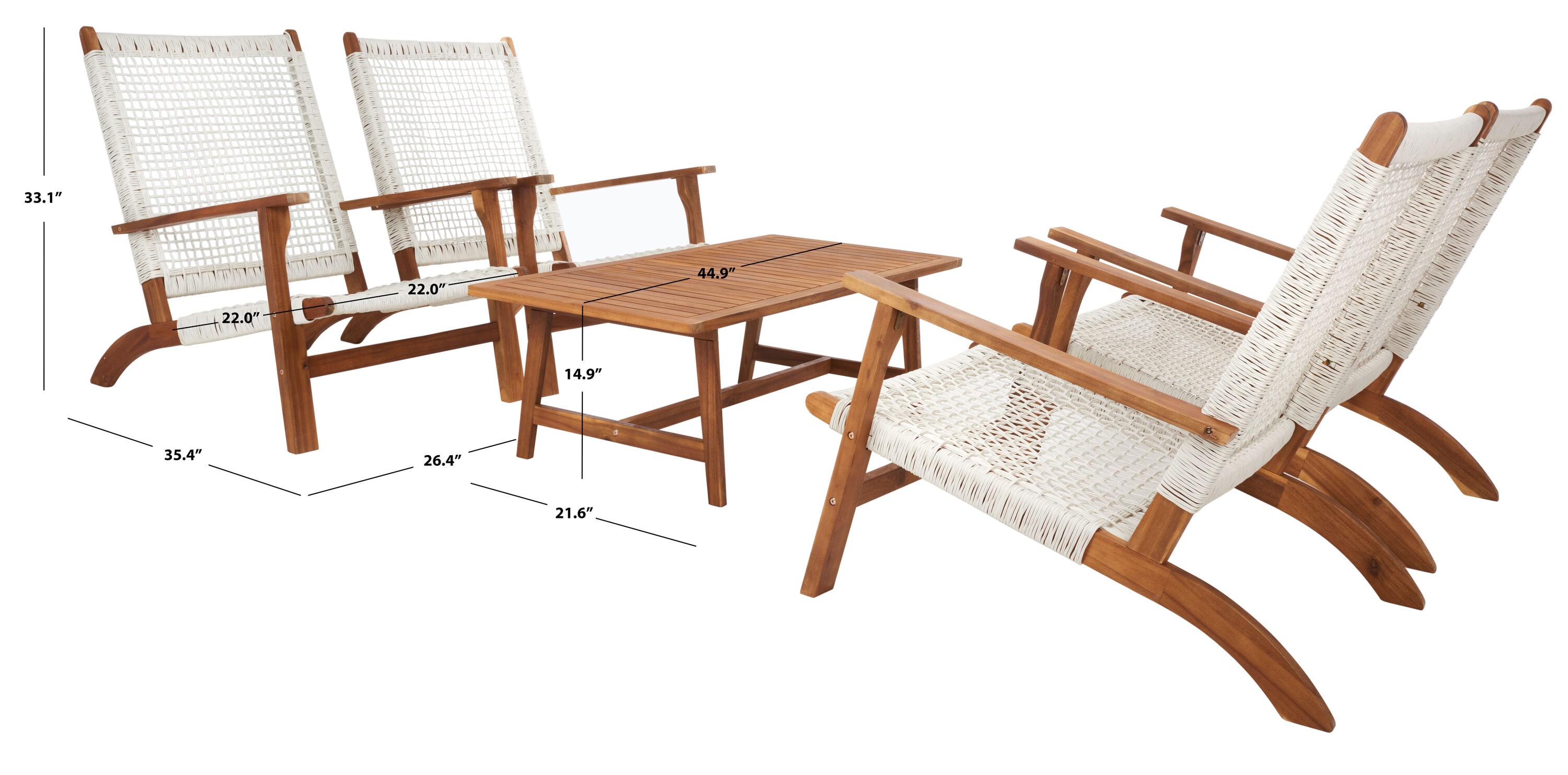 Safavieh PAT7079D Patio-Conversation-Sets - View #8
