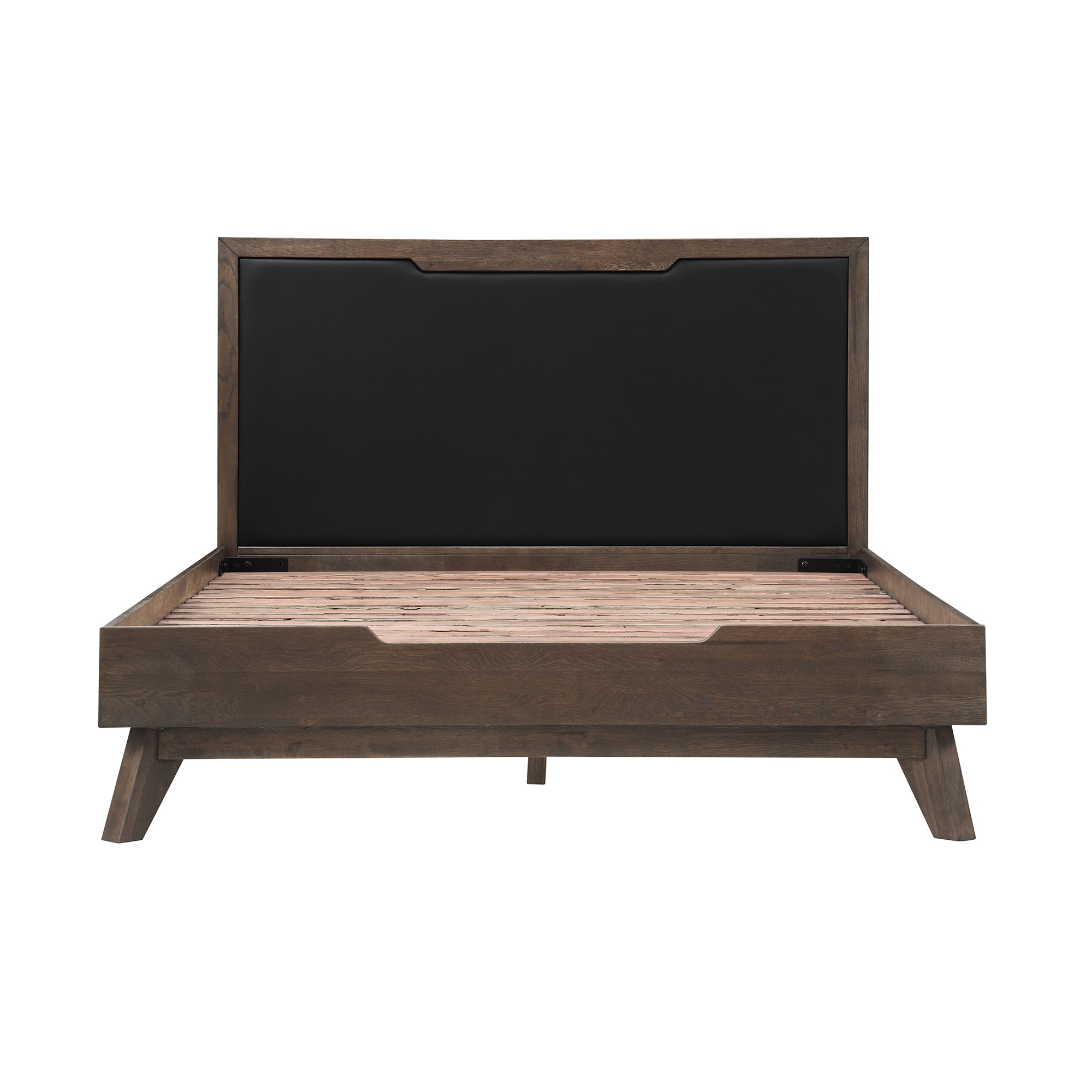 Armen Living LCAHBDDGQN Natural Queen Wood Platform Bed