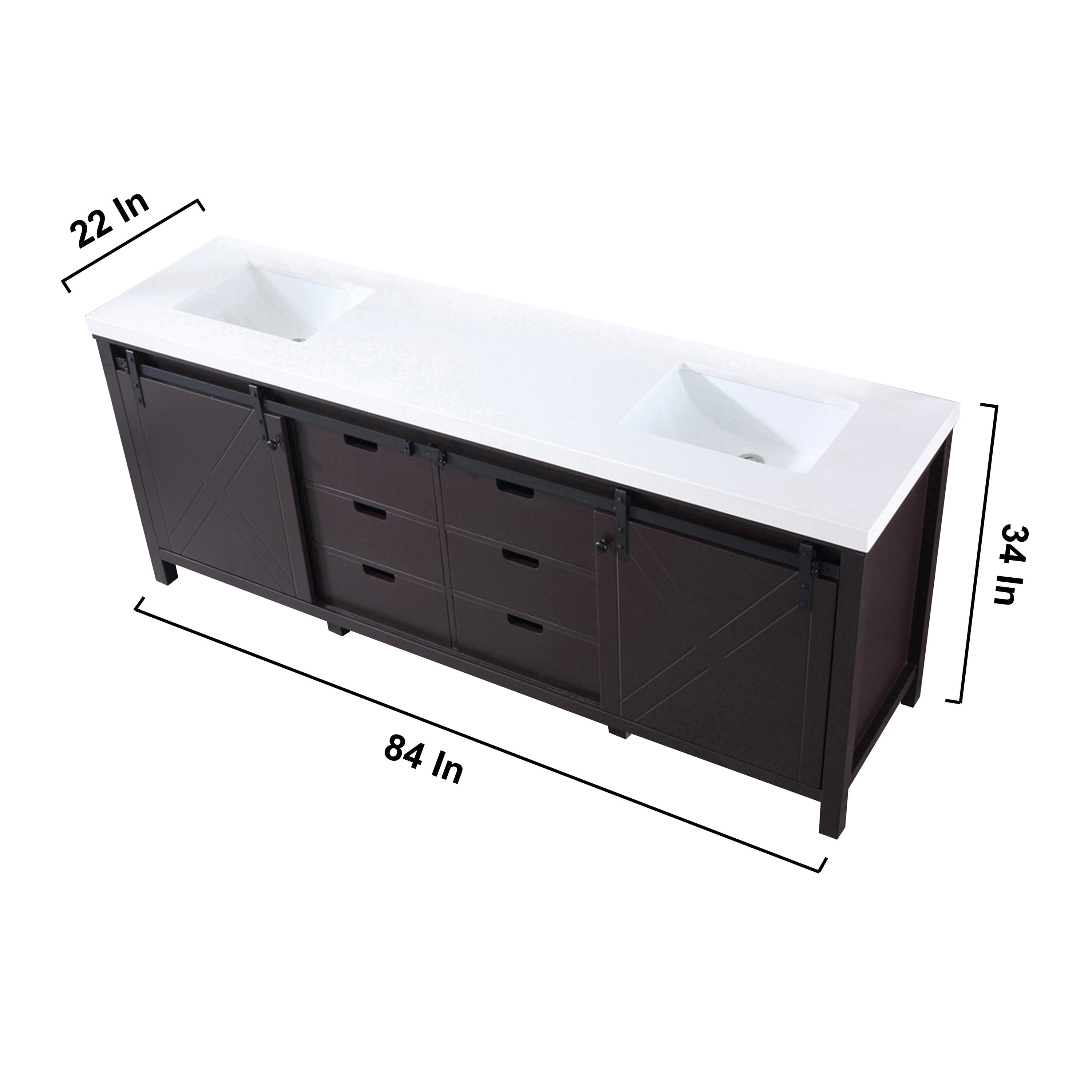 Lexora LM342284DCCS000 Bath-Vanity-Combo - View #14