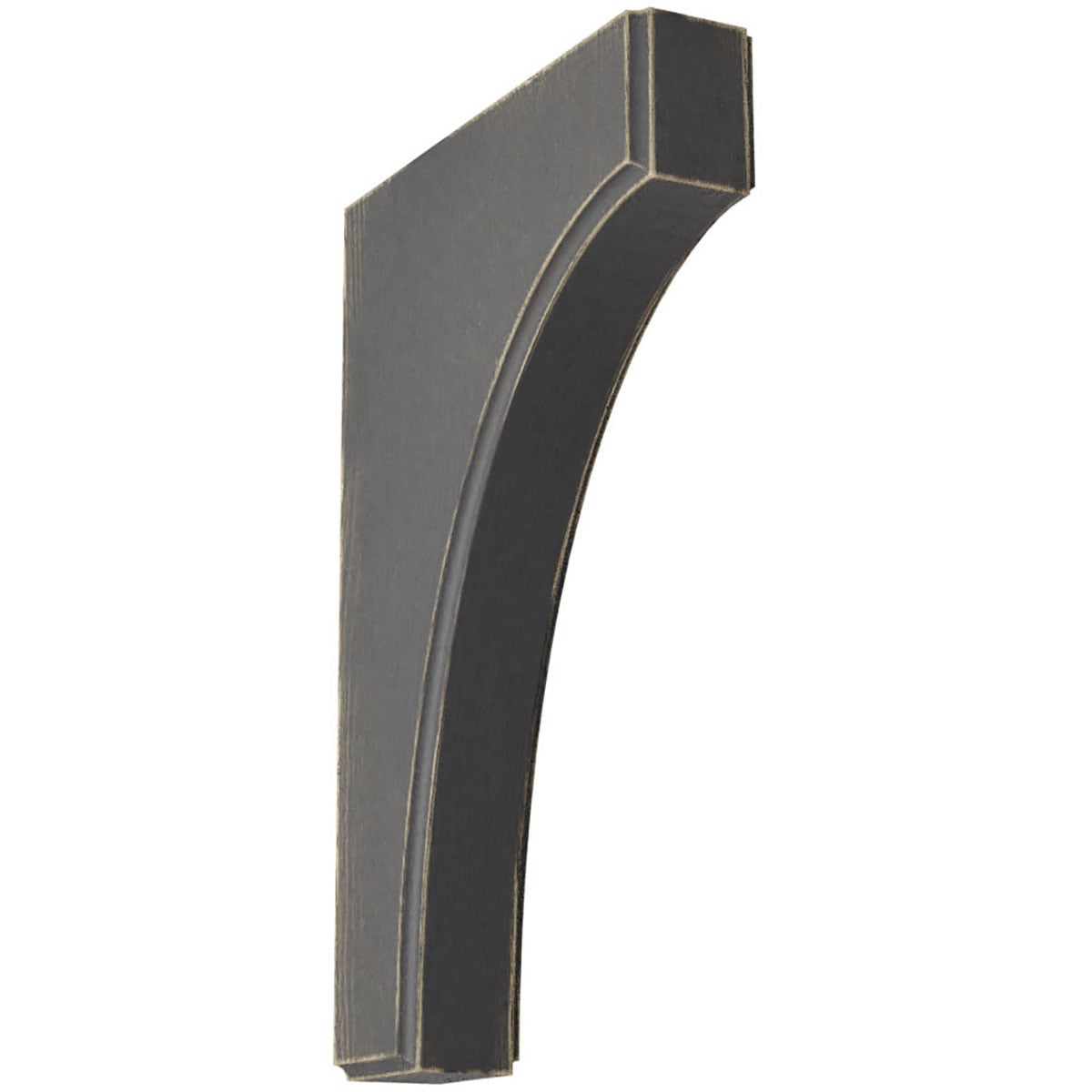 Ekena Millwork BKTWD02X08X12CVBL Clarksville 1-3/4-in x 8-in x 12-in Rubberwood Black Wood Standard Bracket