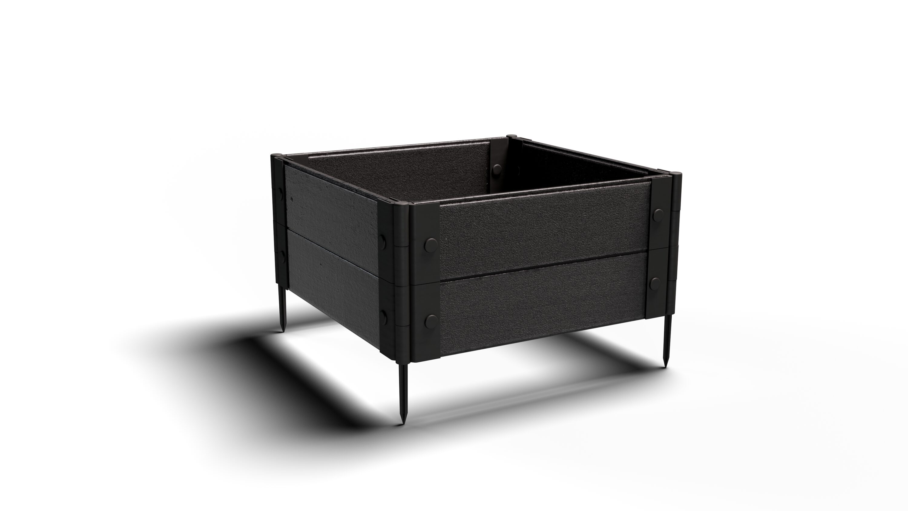 Natures Composites 133RV22000-002PK Square 12.0-in W x 12-in H x 12-in D Black Mixed/Composite Indoor/Outdoor Garden bed