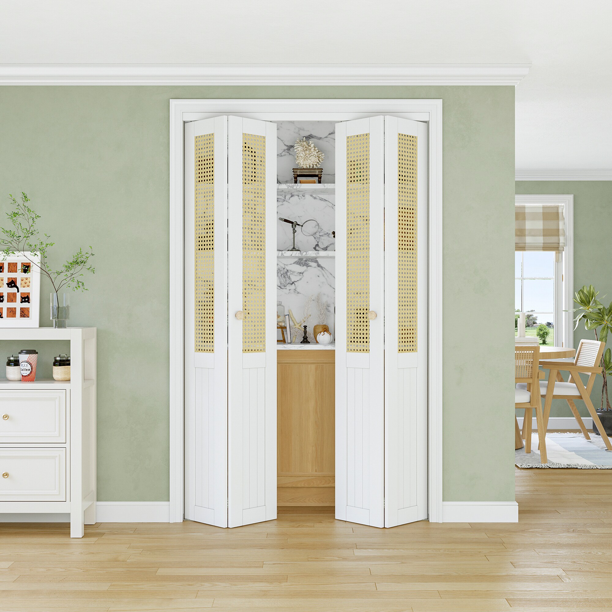 JUJUBON IN-CD-BIWT-BF-TB-48 Bifold-Sliding-Closet-Doors - View #3