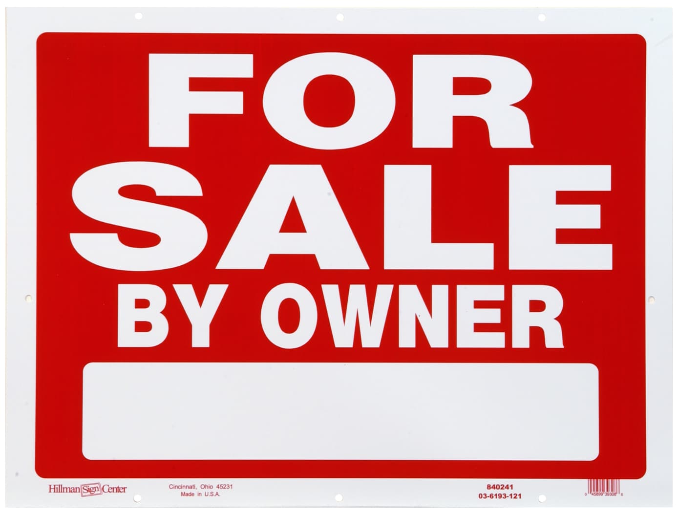 Hillman 18-in x 24-in Plastic Sale/For Sale Sign in the Signs department at