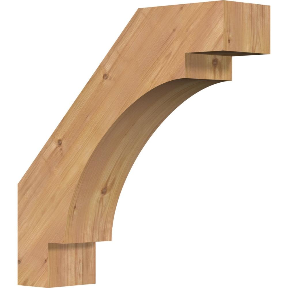 Ekena Millwork BRC06X22X22MRC00SWR 5-1/2-in x 22-in x 22-in Western Red Cedar Unfinished Wood Merced Smooth Knee Brace