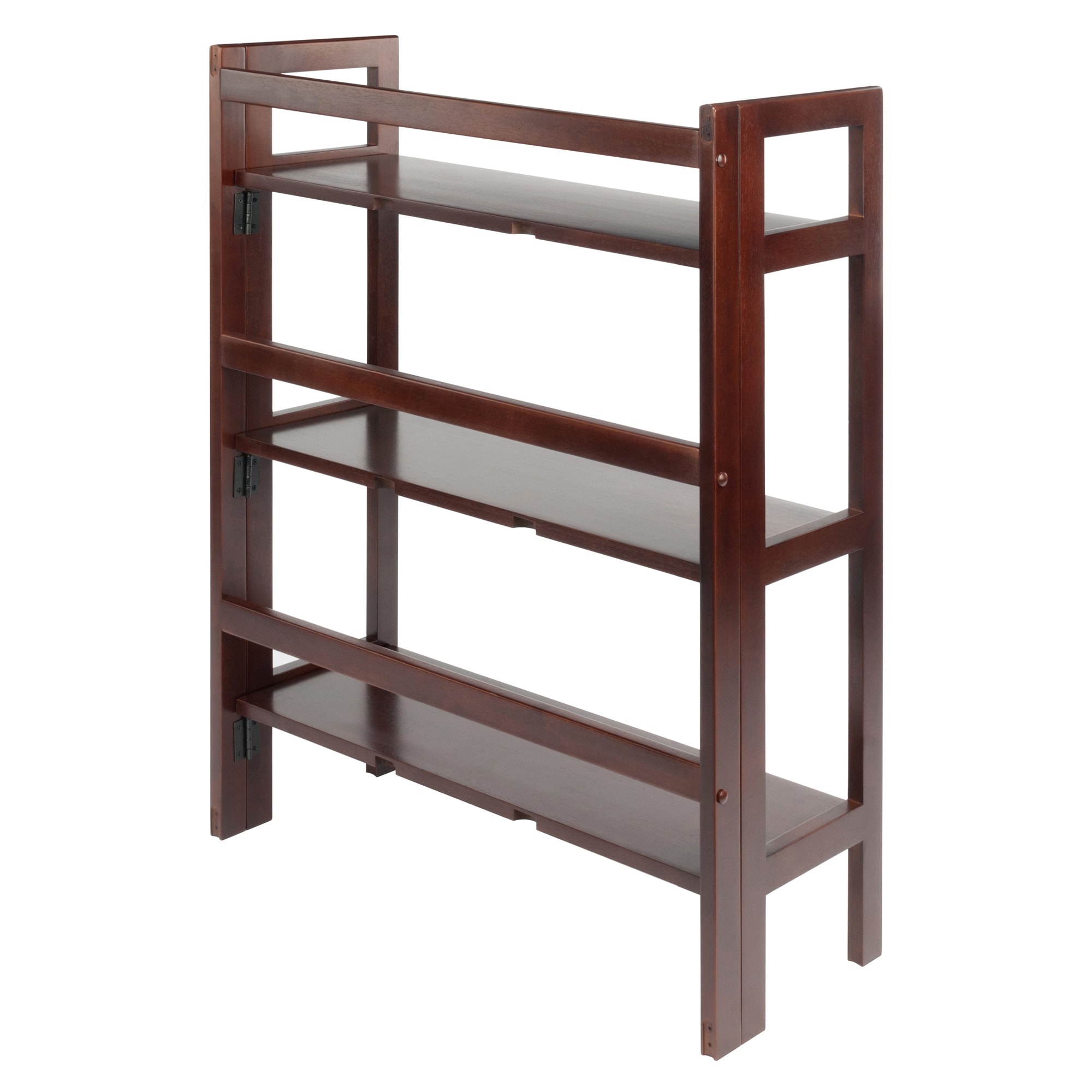 Walnut 3-Tier Stackable Solid Wood Floating Shelf