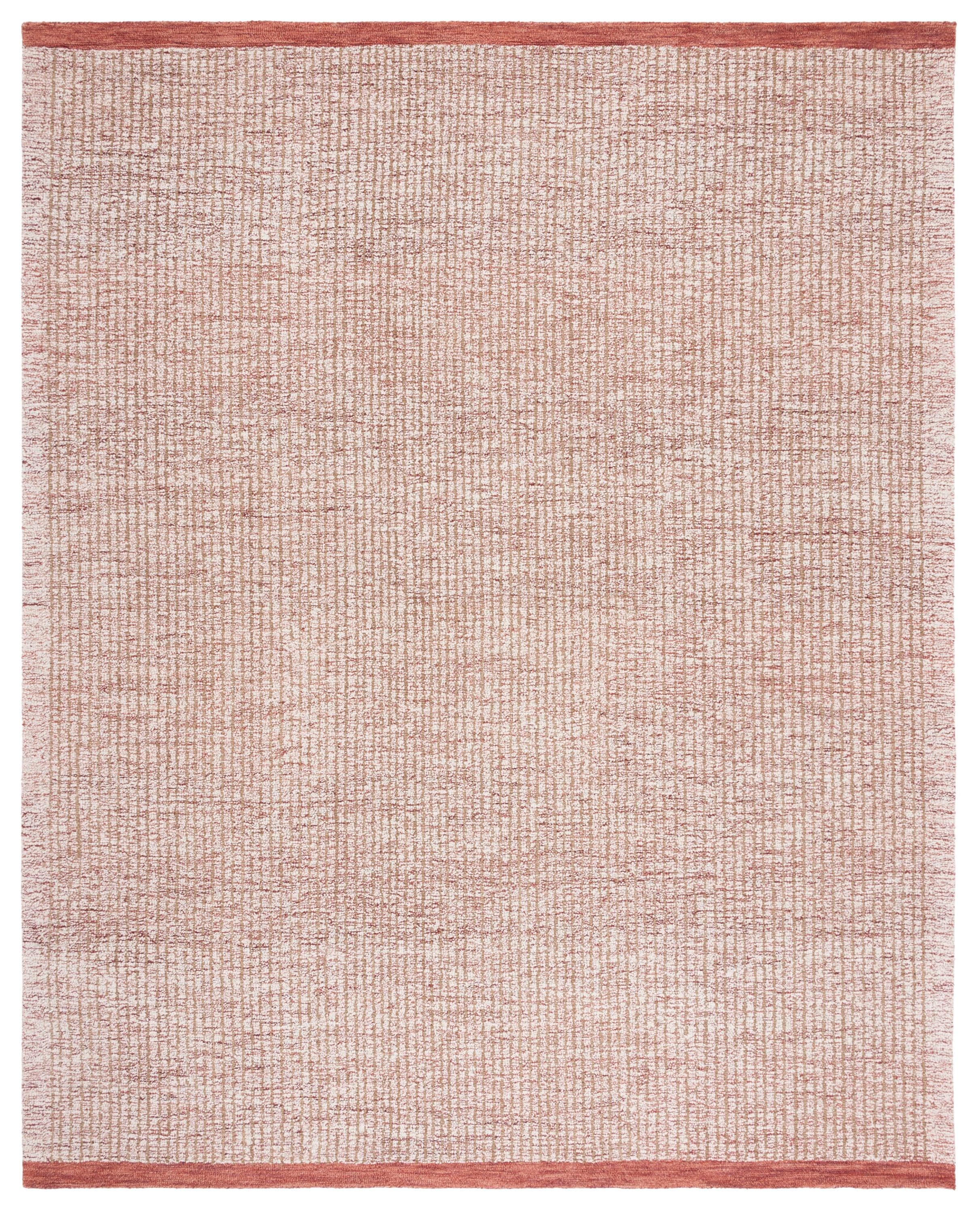 Safavieh MET151Q-8 Metro Gieneke 8 x 10 (ft) Tufted Wool Ivory/Red Rectangular Indoor Border Bohemian/Eclectic Area rug
