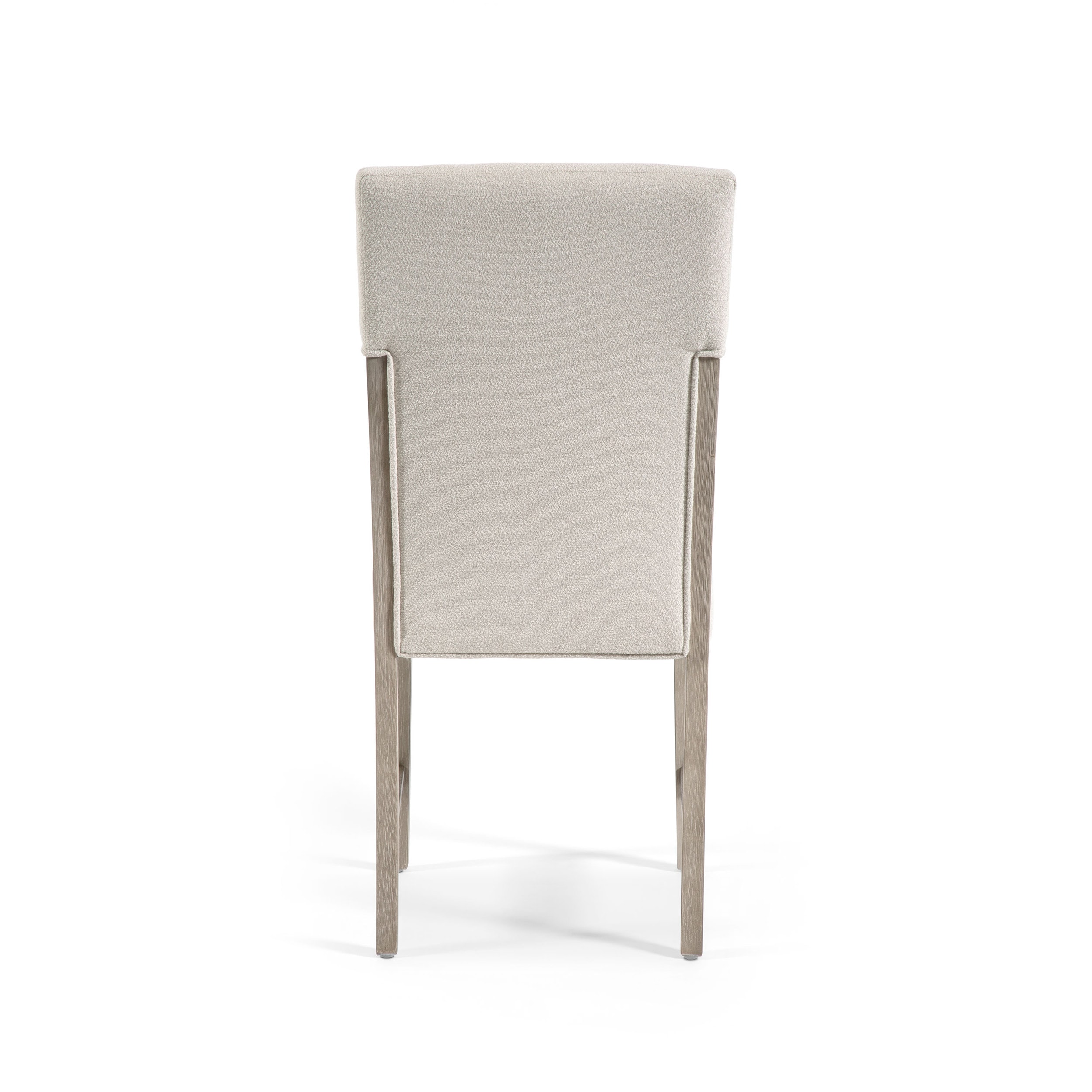 Natural Beige Upholstered Wood Side Chair Set