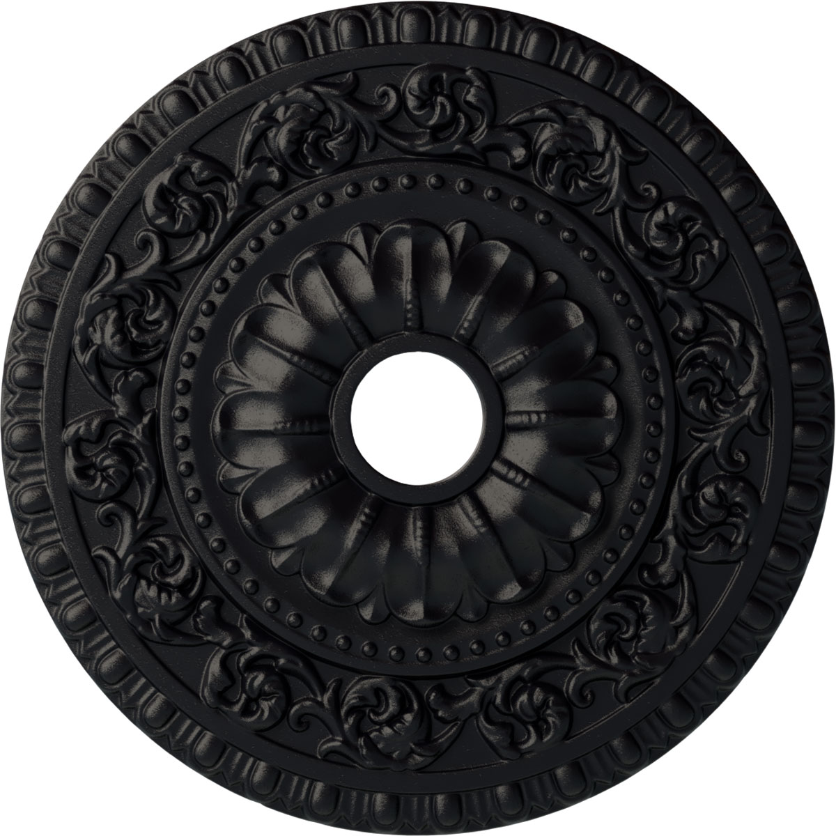 Ekena Millwork CM23VASGS Vaduz 23.5-in W x 23.5-in L Painted Steel Gray Polyurethane Whole Ceiling Medallion