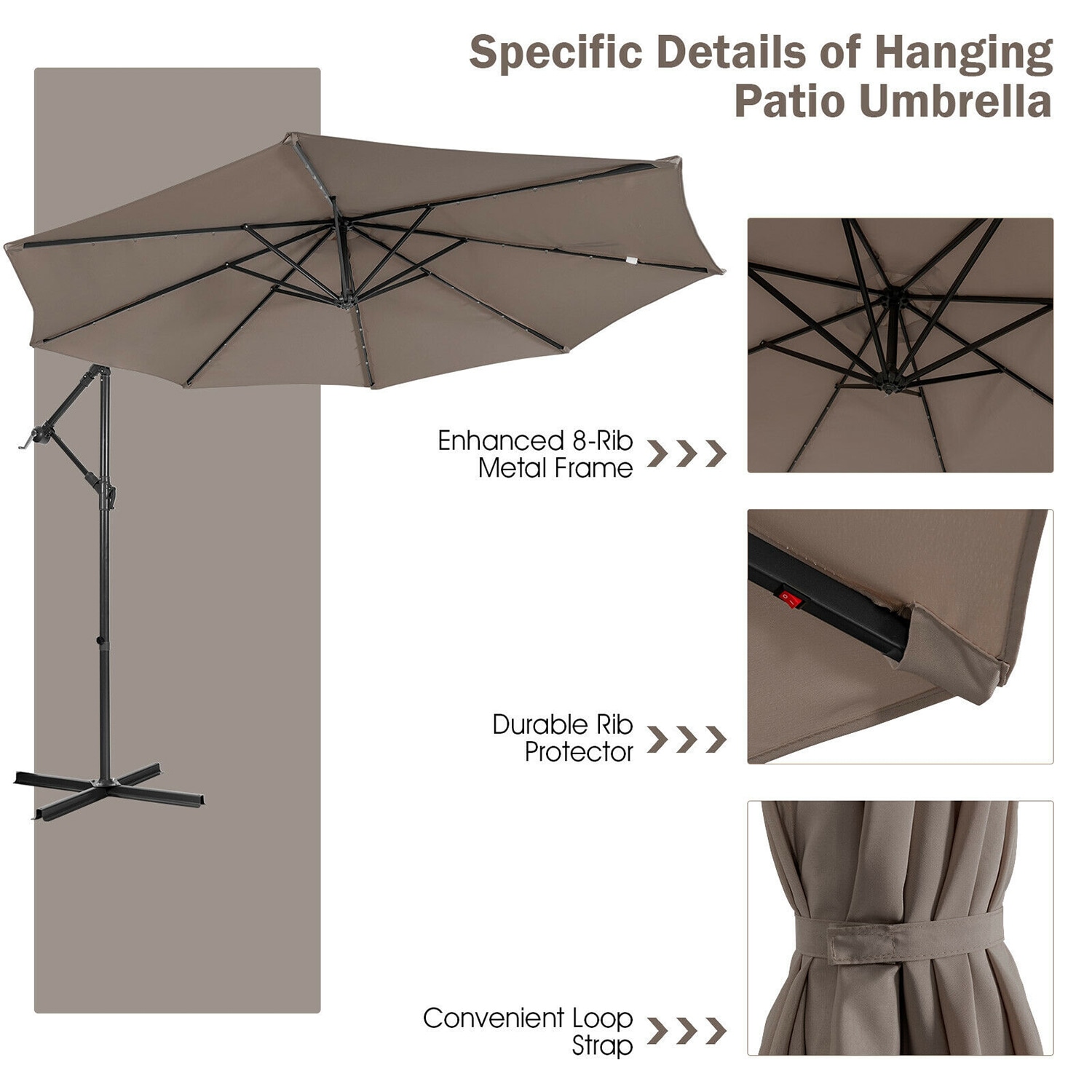 WELLFOR TDG10194CF Umbrellas-2 - View #3