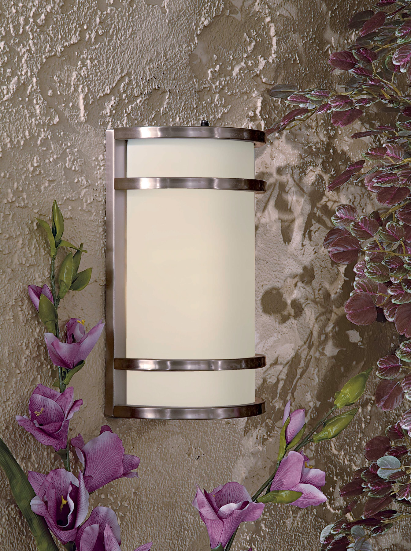 Minka Lavery 9802-144 Bay View 1 -Light 12-in H Brushed Stainless steel Hardwired Outdoor Wall Light