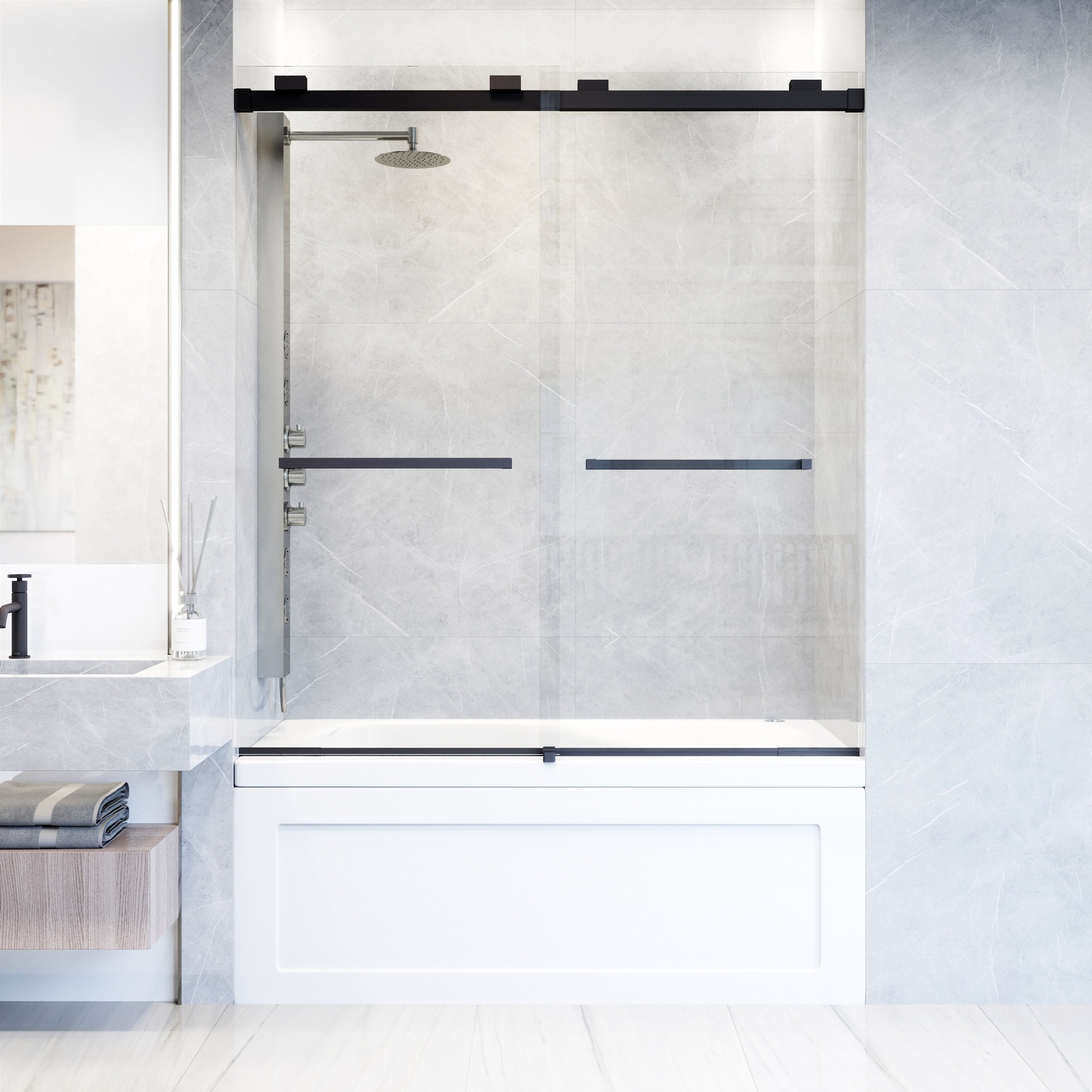 VIGO VG6023MBCL6066 Bathtub-Doors - View #6