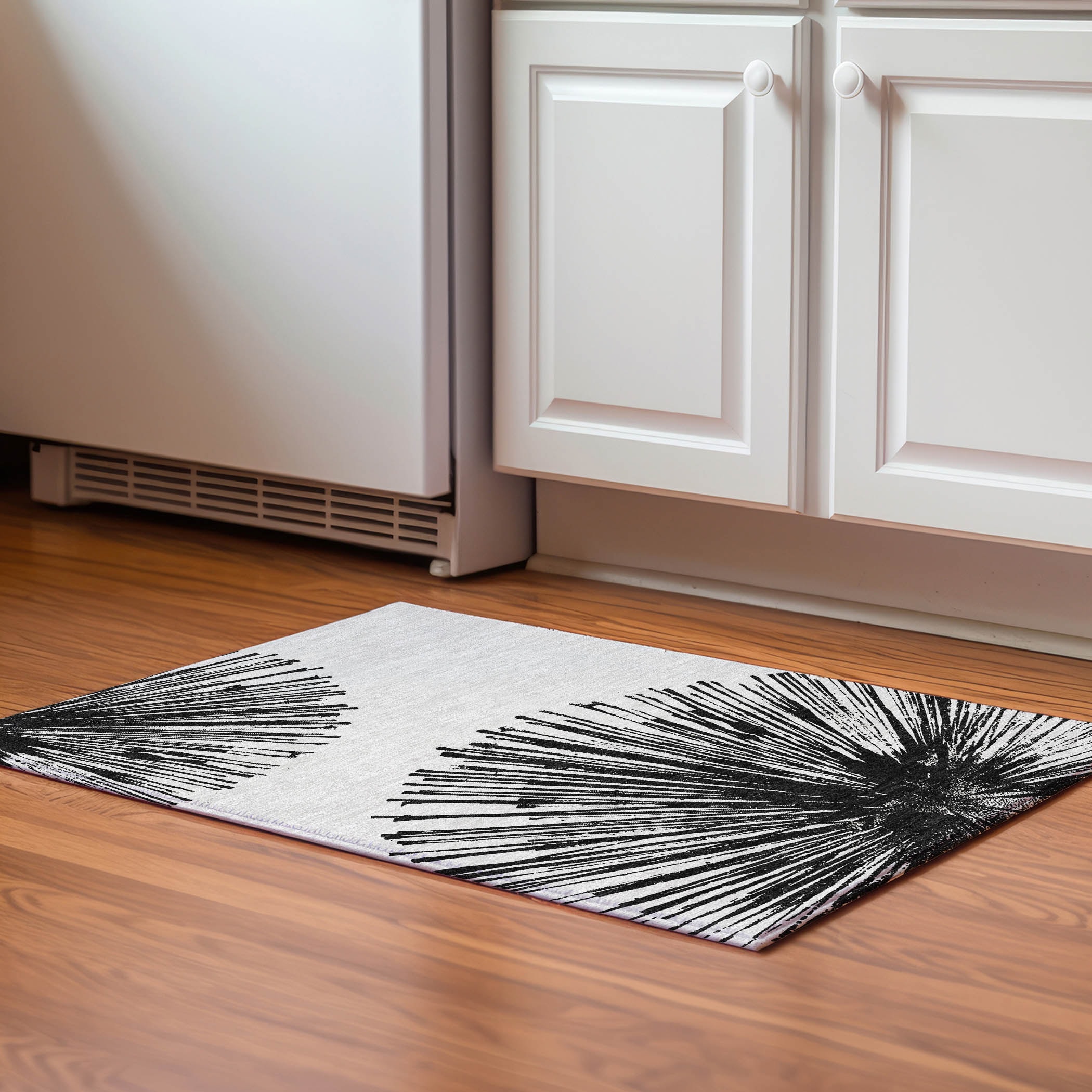 Addison Rugs AMF642BK20X30 Mayfield AMF642BK 2 x 3 (ft) Loomed Polyester Black Rectangular Indoor Geometric Machine washable Area rug