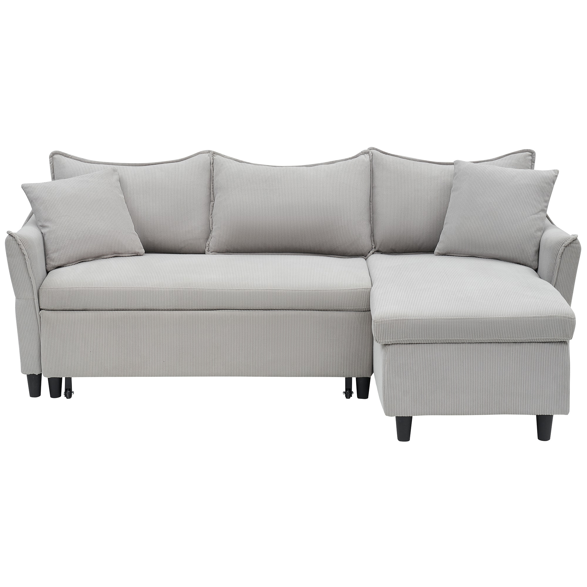 Bybafun YD2700055 80-in Modern Gray Reclining Sofa