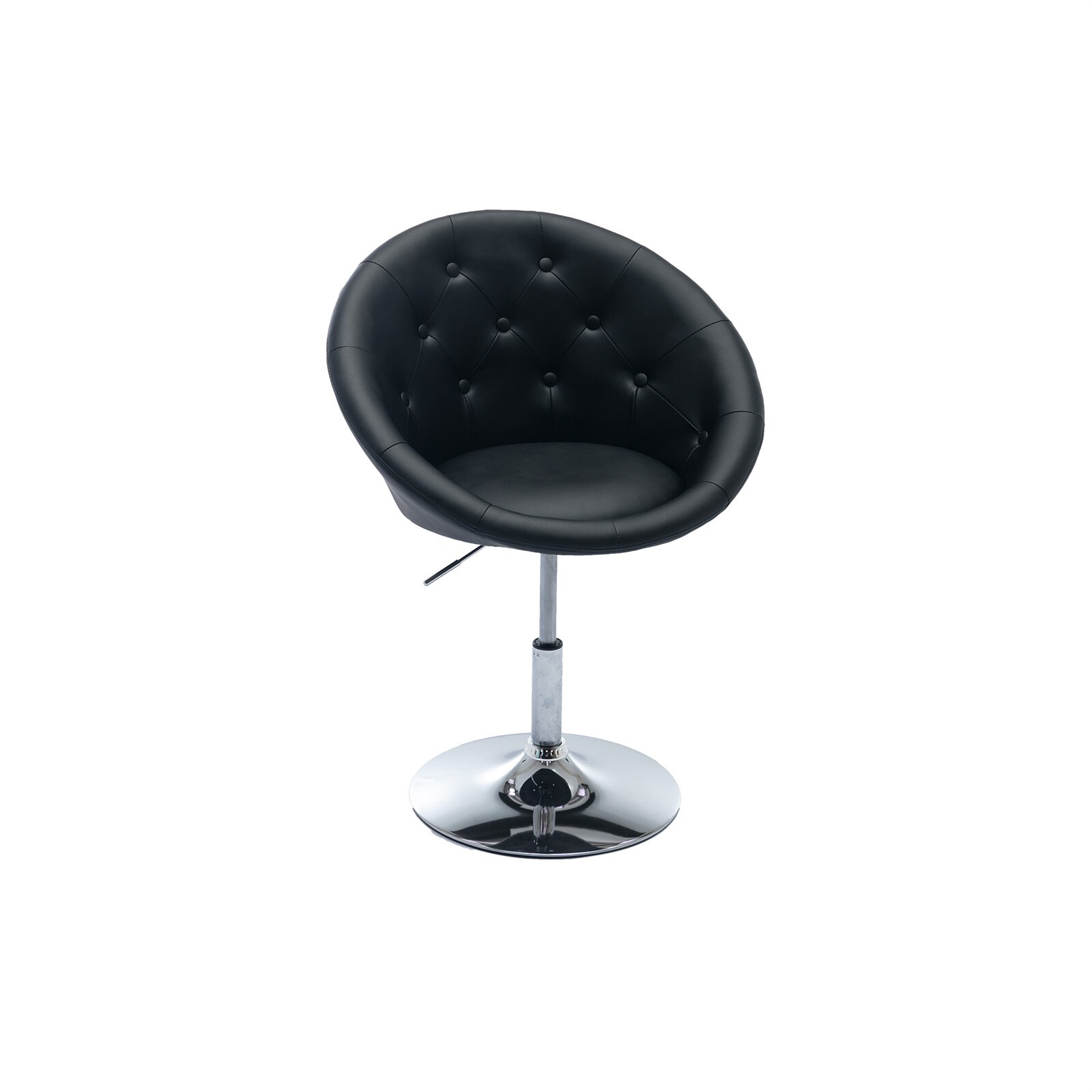 BESTCOSTY W2125LJW4370-ZY Black Bar height Bucket seat Upholstered Metal Bar Stool