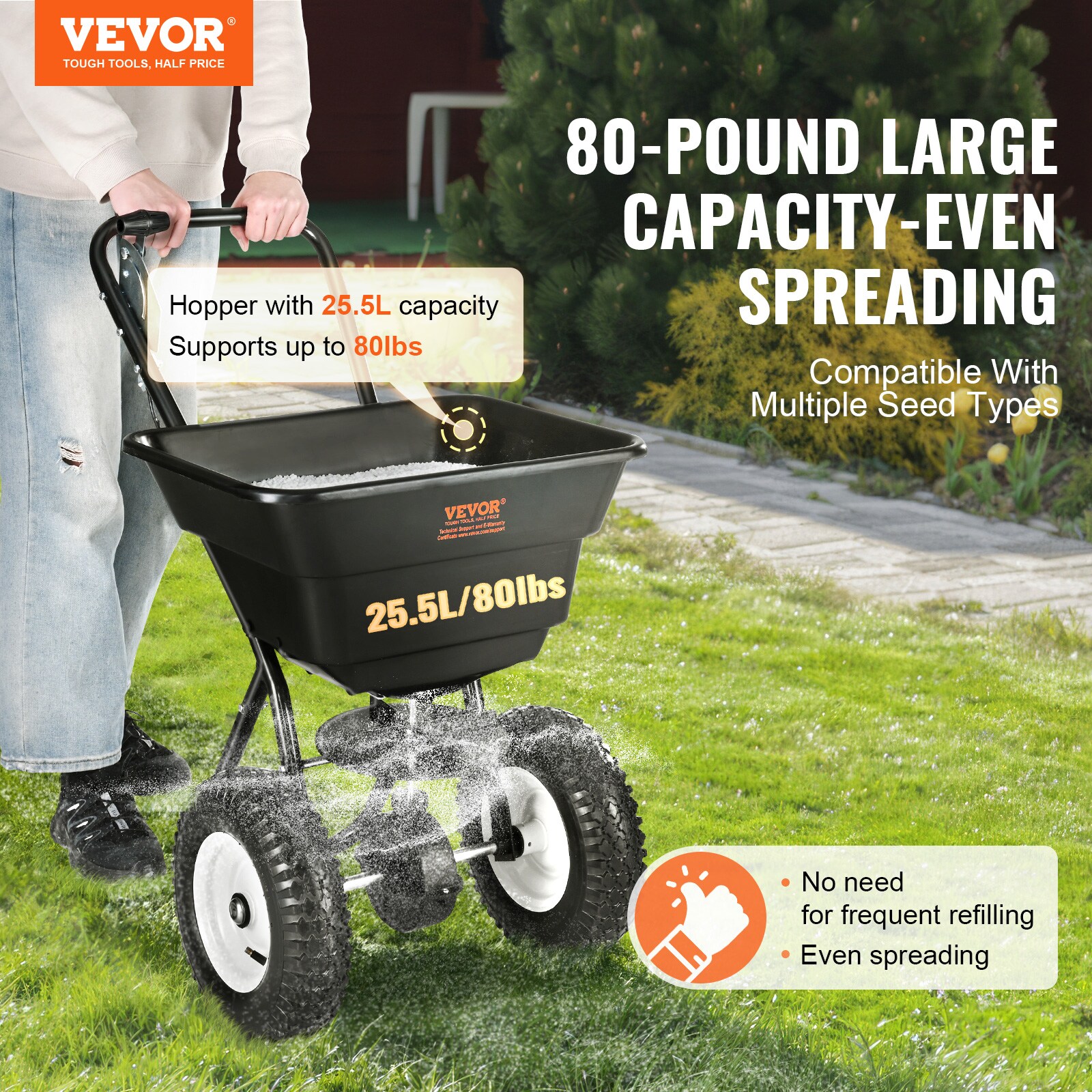 VEVOR TCSBJ80LBS125B0P1V0 Push-Spreaders - View #3