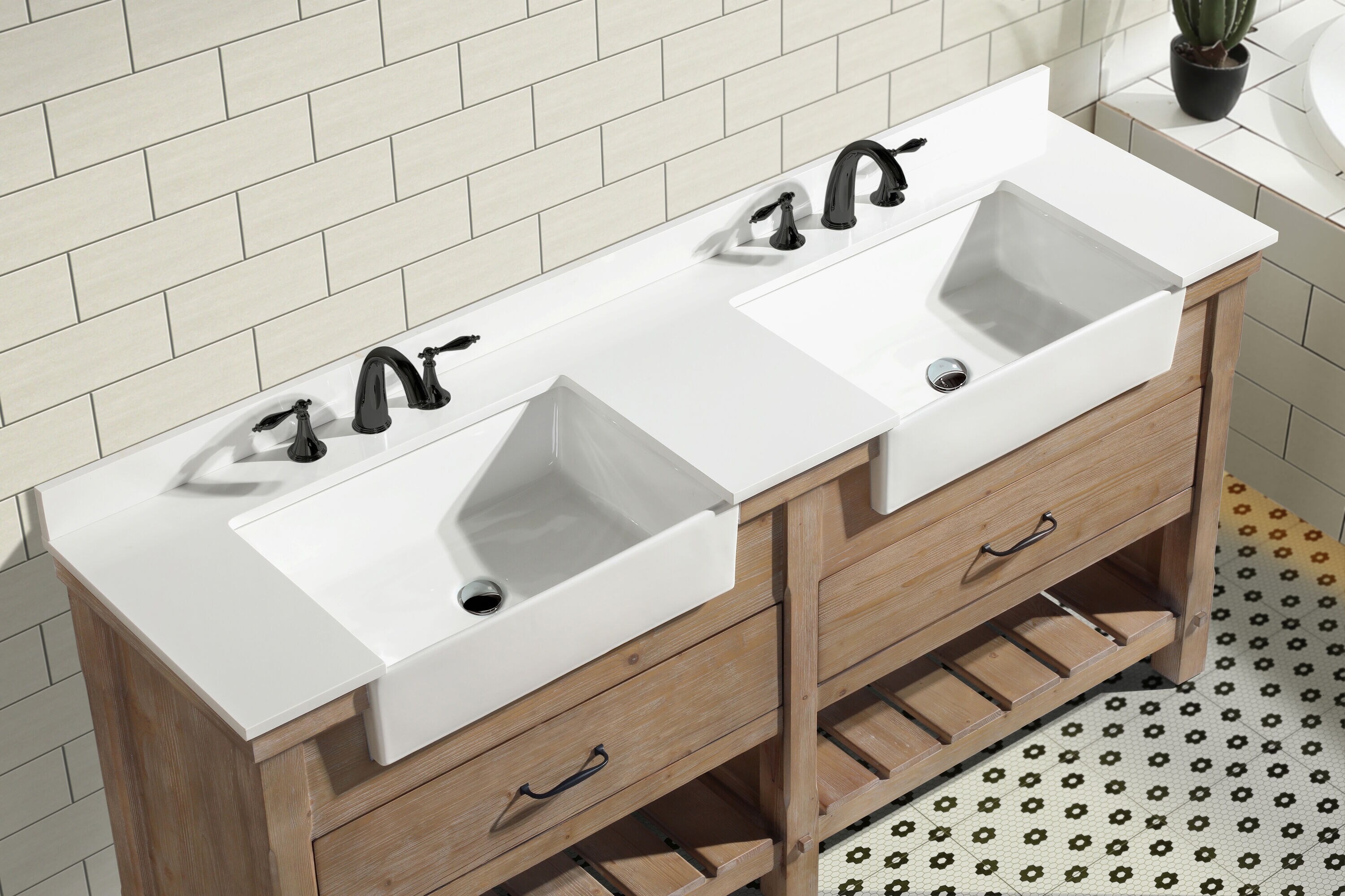 Ari Kitchen & Bath AKB-MARINA-72-WEATHF Bath-Vanity-Combo - View #4