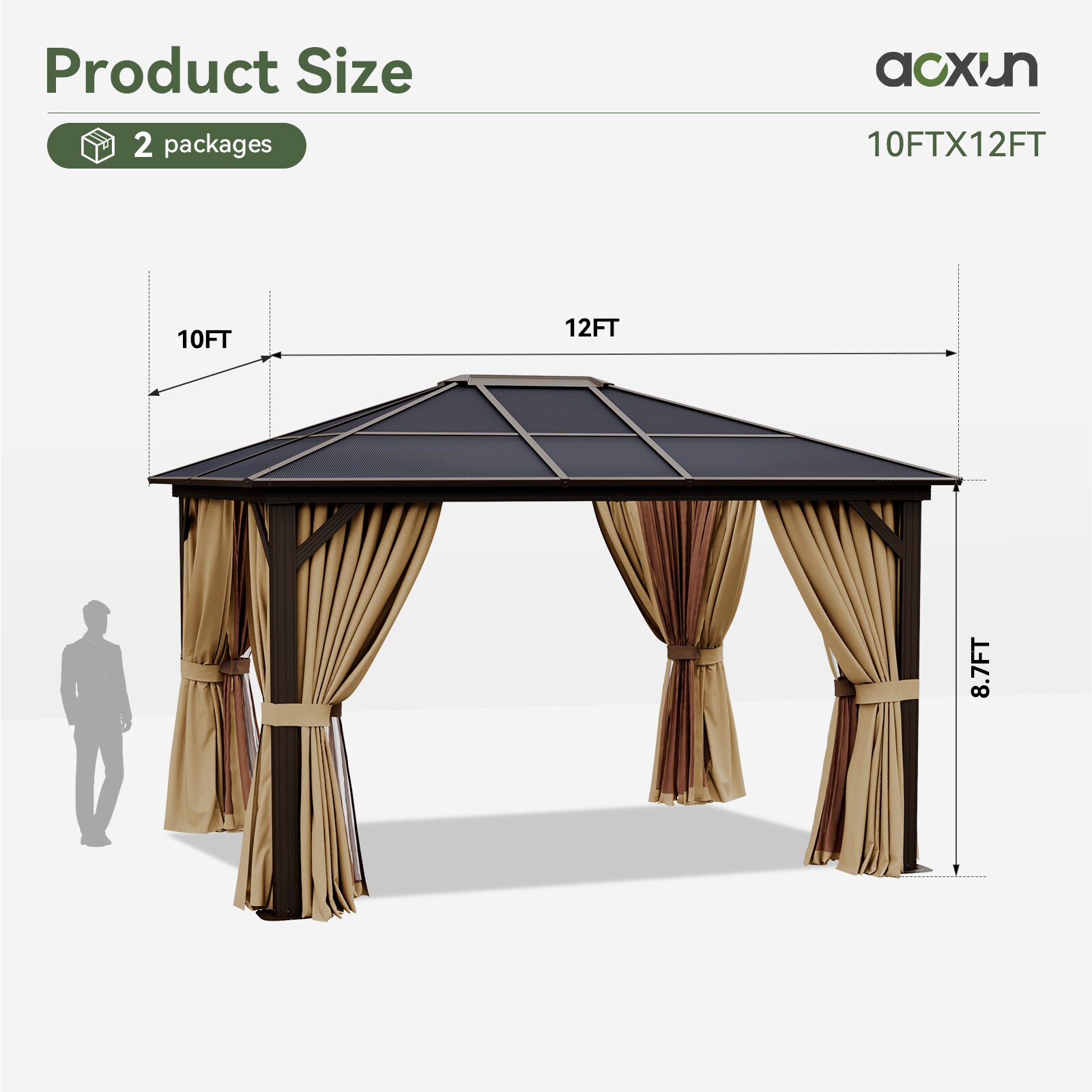 AOXUN AX-405B34 Wood-Resin-Gazebos - View #6