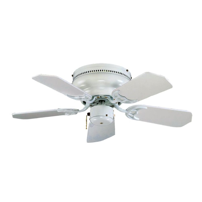 Rp Lighting Fans Royal Knight Hugger I 30 In White Indoor Flush Mount Ceiling Fan Light Kit Compatible 5 Blade The Department At Lowes Com