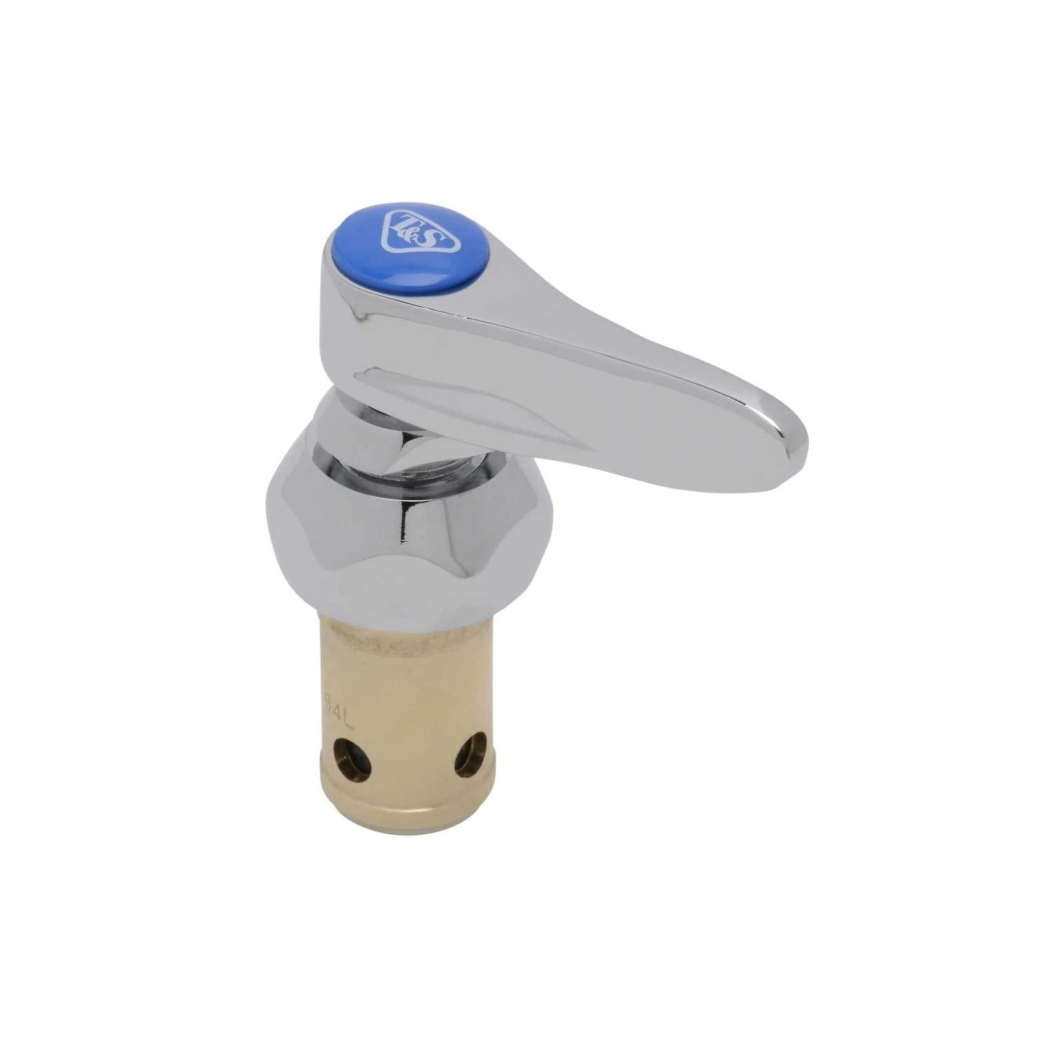T&S Brass T and S Brass 00271140NS Eterna Cartridge with Spring Check LTC (Cold) Lever Handle Screw and Blue Index Button inchNewStyleinch
