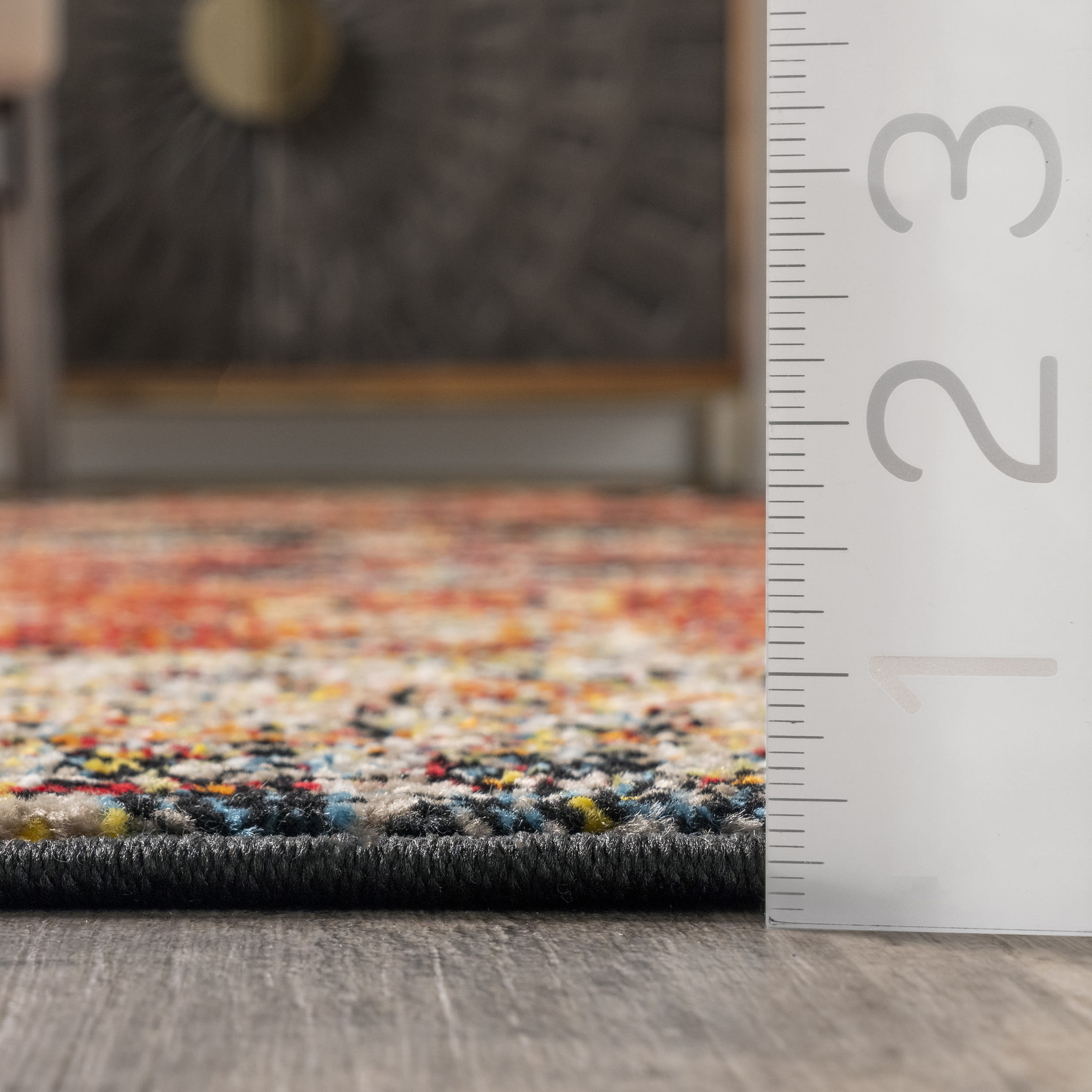 Multicolor Floral Synthetic 4' x 6' Area Rug