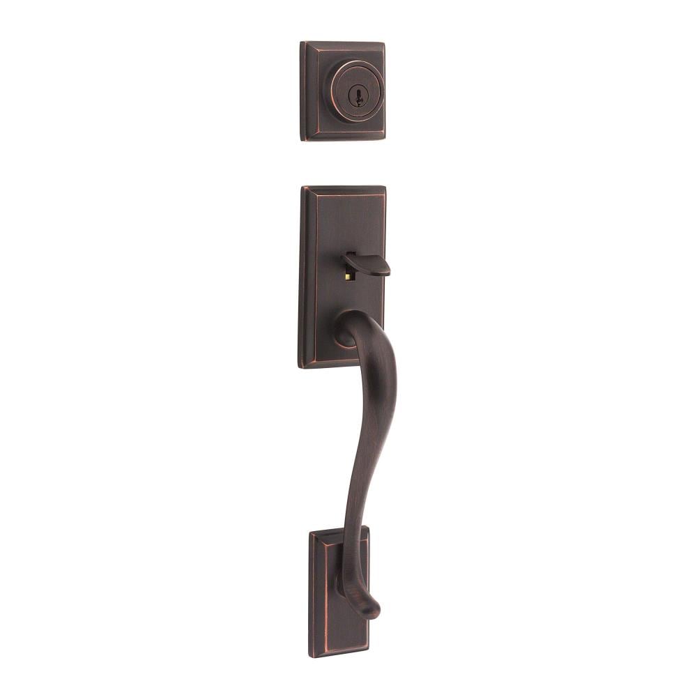 Kwikset 800HELIP-11P Signature Series Venetian Bronze Single-Cylinder Deadbolt Entry Door Exterior Handle