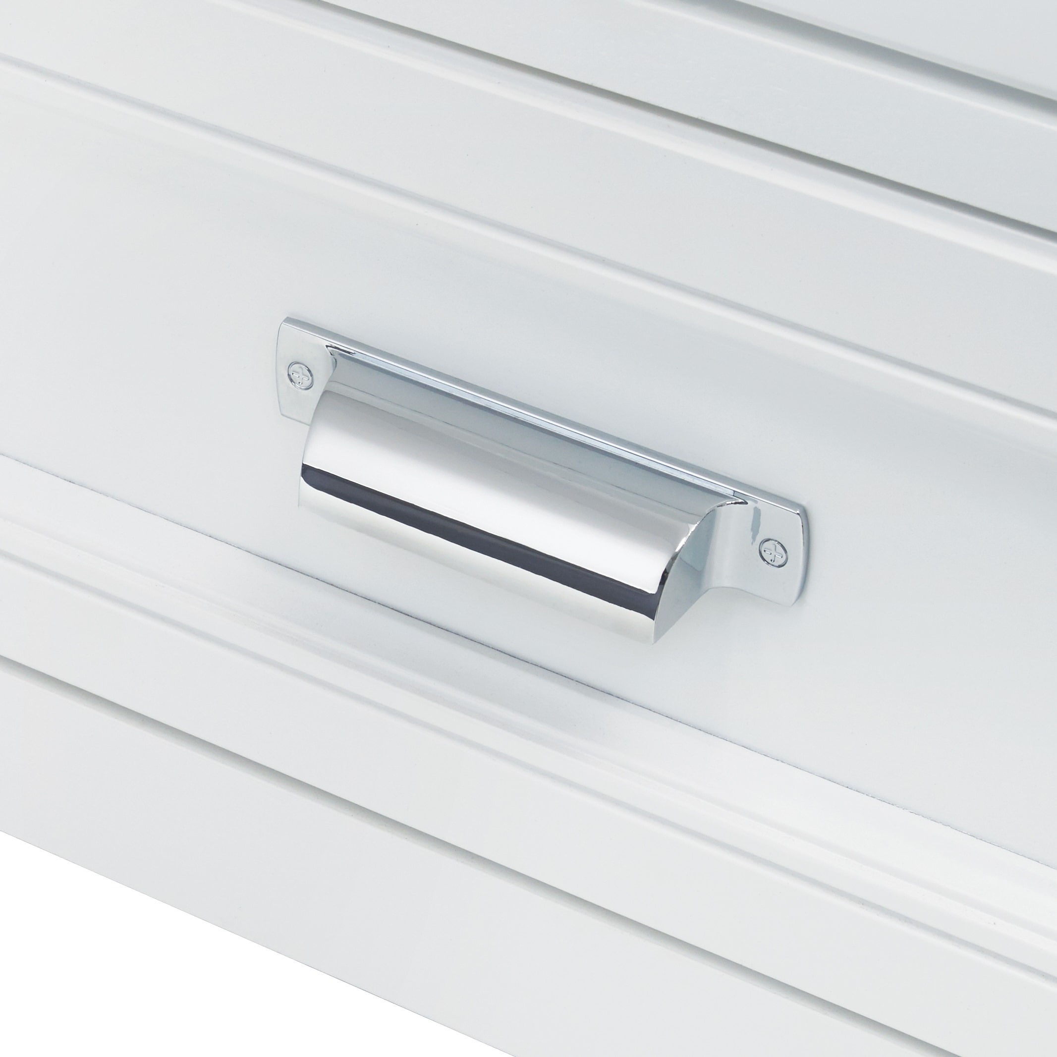 Brantley 24 Inch White Painted Bathroom Vanity with Chrome Hardware