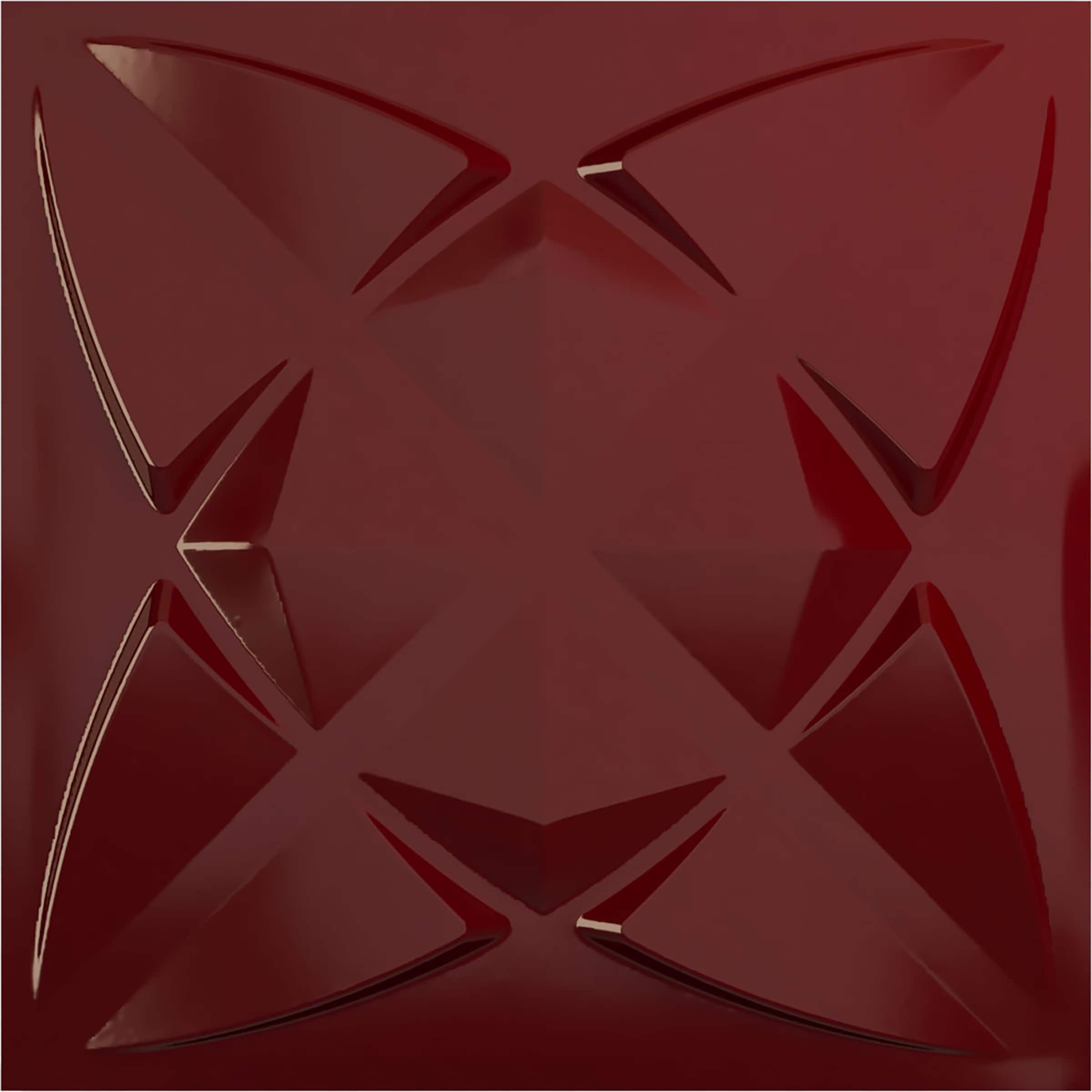 Ekena Millwork WP20X20BMHML 19-5/8-in x 19-5/8-in Embossed Paintable/Stainable Red PVC Wall Panel (