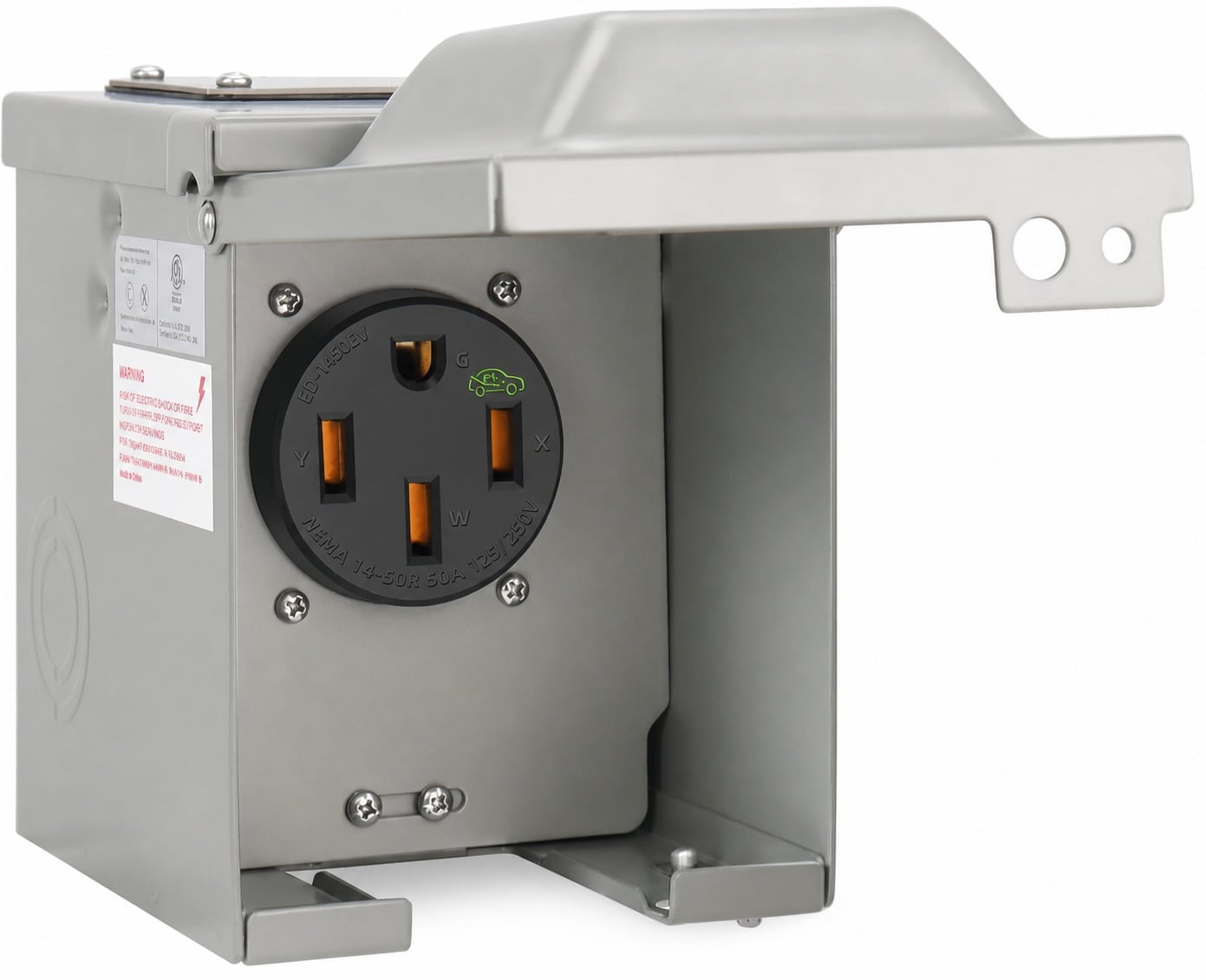 Etokfoks Outdoor 50 Amp 1 Space 1 Circuit EV Charging Power Outlet Box ...
