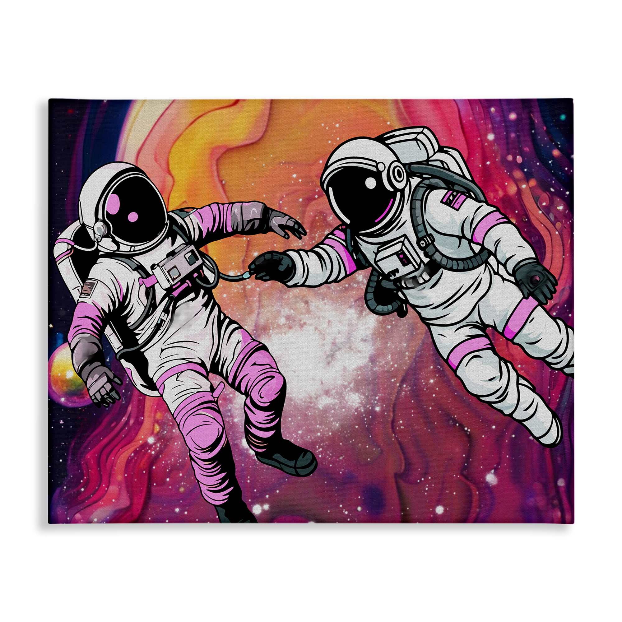 Stupell Industries BS-067-CN-16X20 Swirling Cosmic Space Astronauts Canvas Wall Art By Jesse Keith 20 x 16