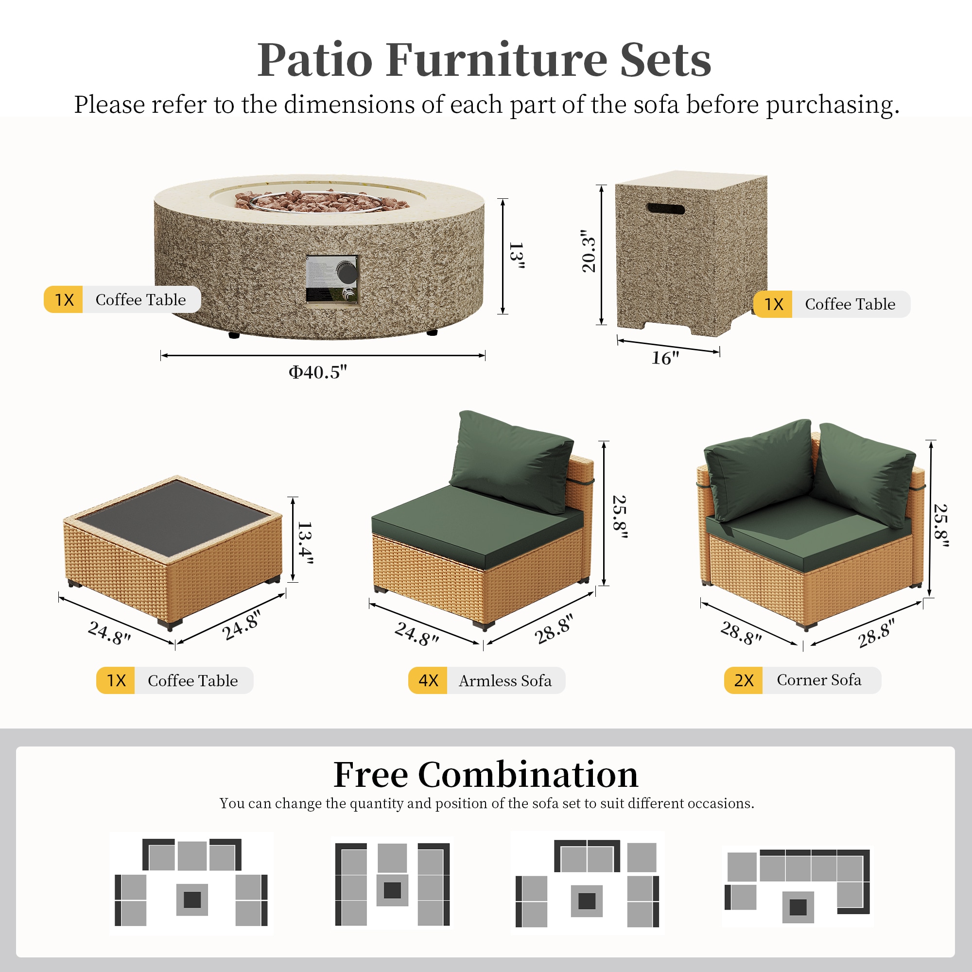 UPHA PL-2CZ-42QBE-H2-T Patio-Conversation-Sets - View #9