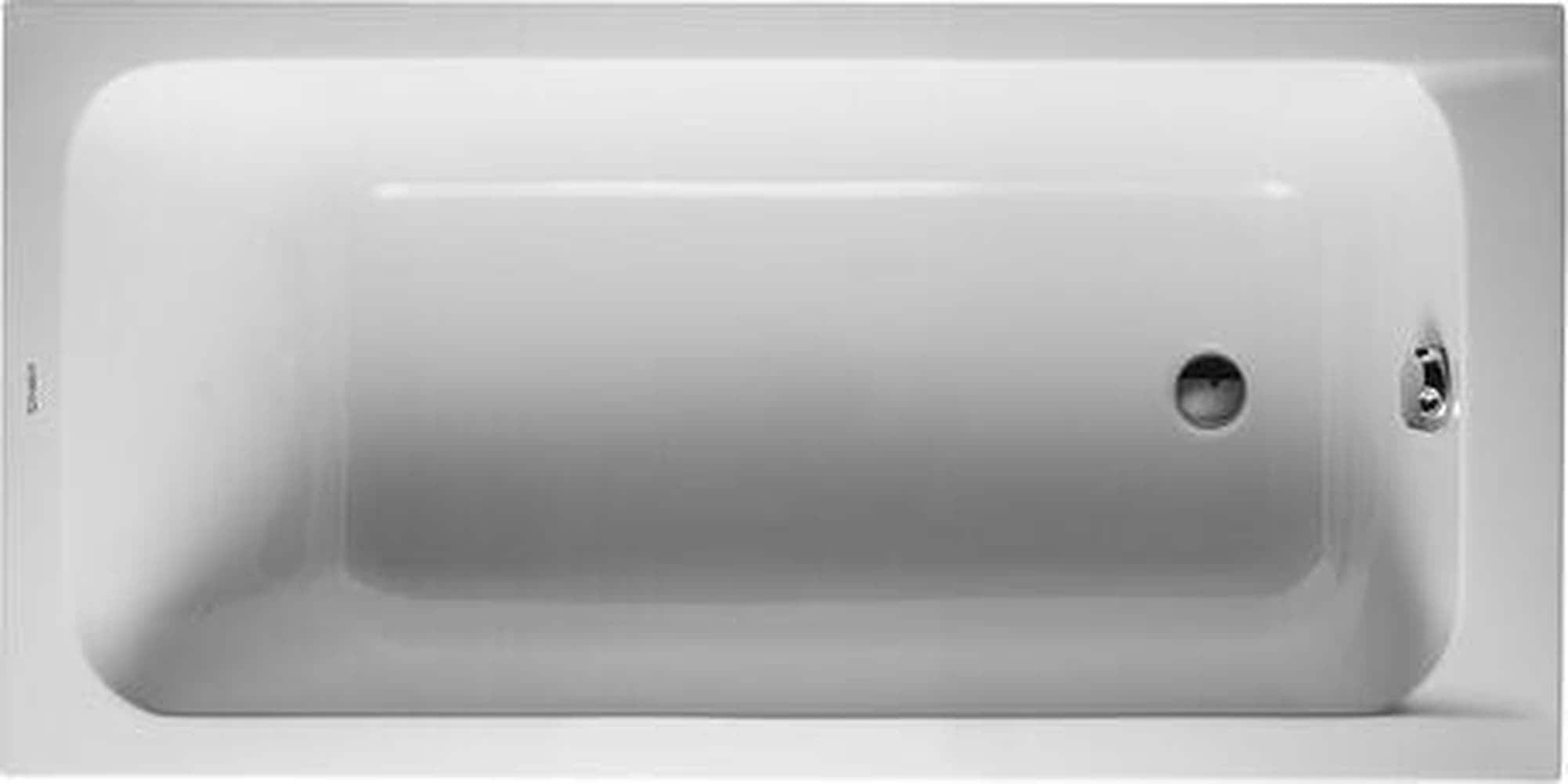 Duravit 700095000000090 D-Code 59 in. x 30 in. Rectangular Acrylic Drop-in Bathtub with Right Drain Placement in White