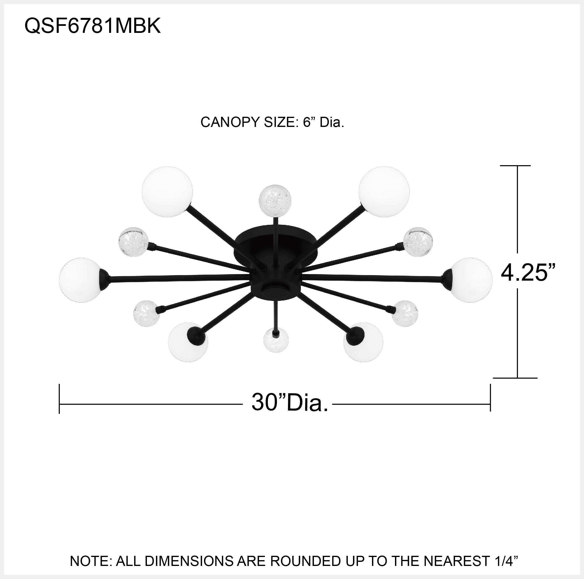 Quoizel QSF6781MBK flushmounts - View #5