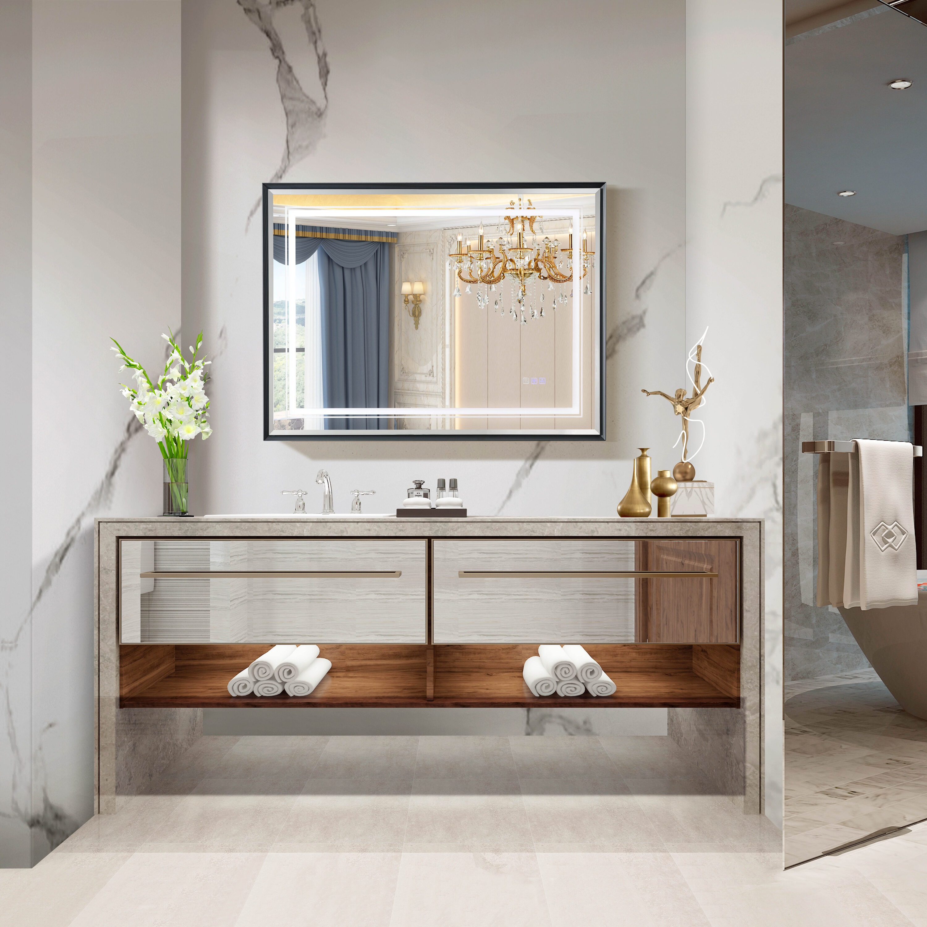 Bayfeve BF-14096-MIR Framed-Bath-Mirrors - View #4