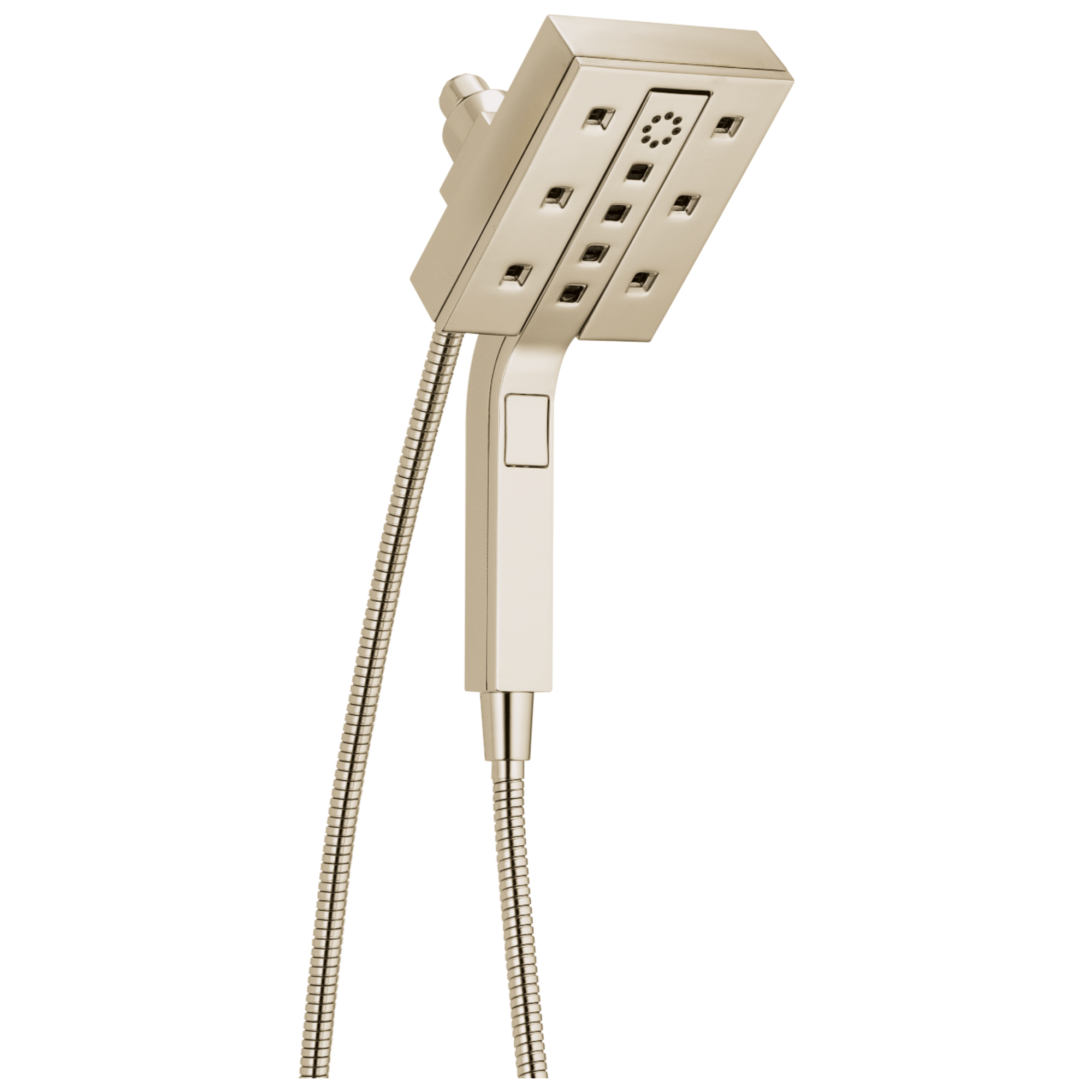 Delta 58473-PN-PR25 4.0 -Settings Lumicoat Polished Nickel 5.9375-in Rectangle Dual/Combo High Pressure Shower Head 2.5 GPM