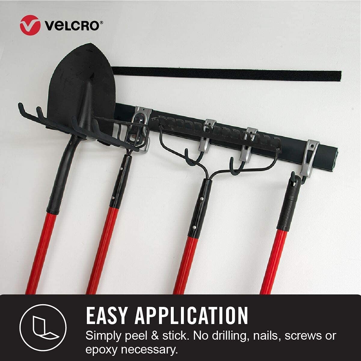 VELCRO Brand 180-in Industrial Strength 15Ft X 2In Roll Black Hook and Loop Fastener 100-lin ft