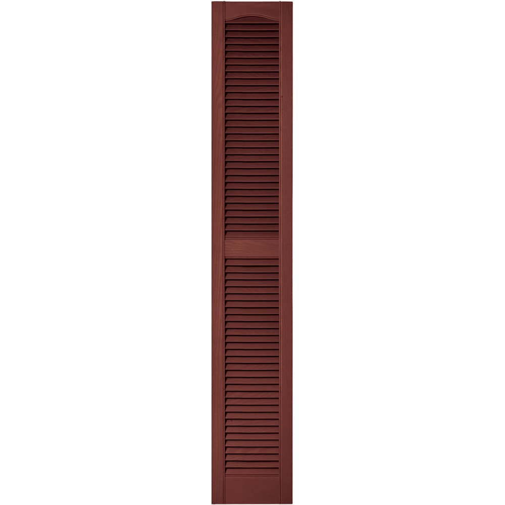 Vantage V1711272027 12-in W x 71.875-in H Cambridge Red Louvered Exterior Shutters ( 1 -Pack )