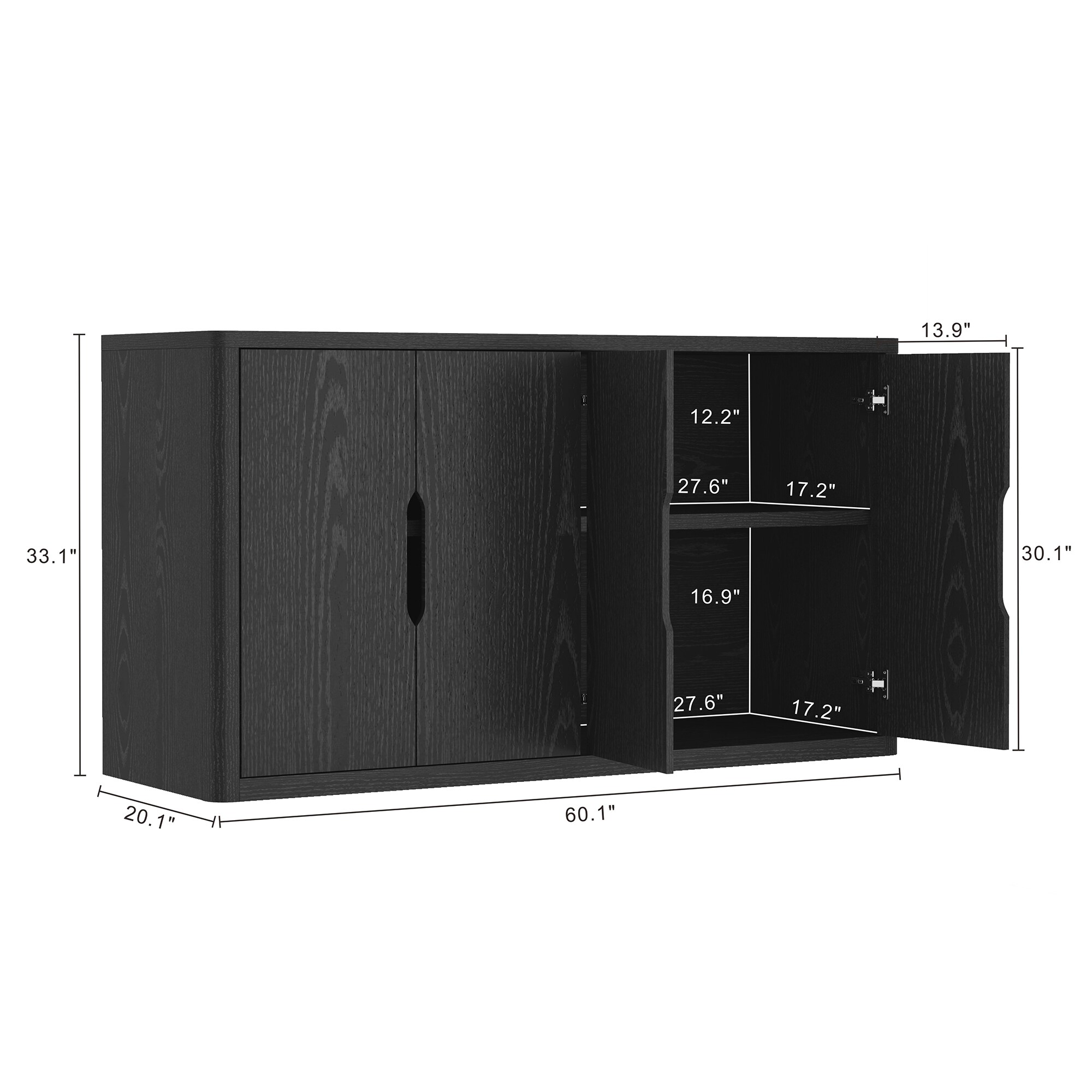 Manhattan Comfort SB009-BK Dining-Kitchen-Storarge - View #3