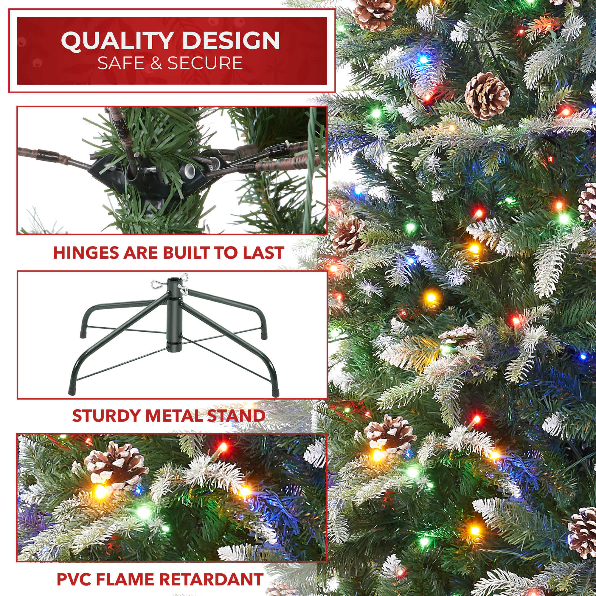 Casafield SZN-TR-357HL Artificial-Christmas-Trees - View #4