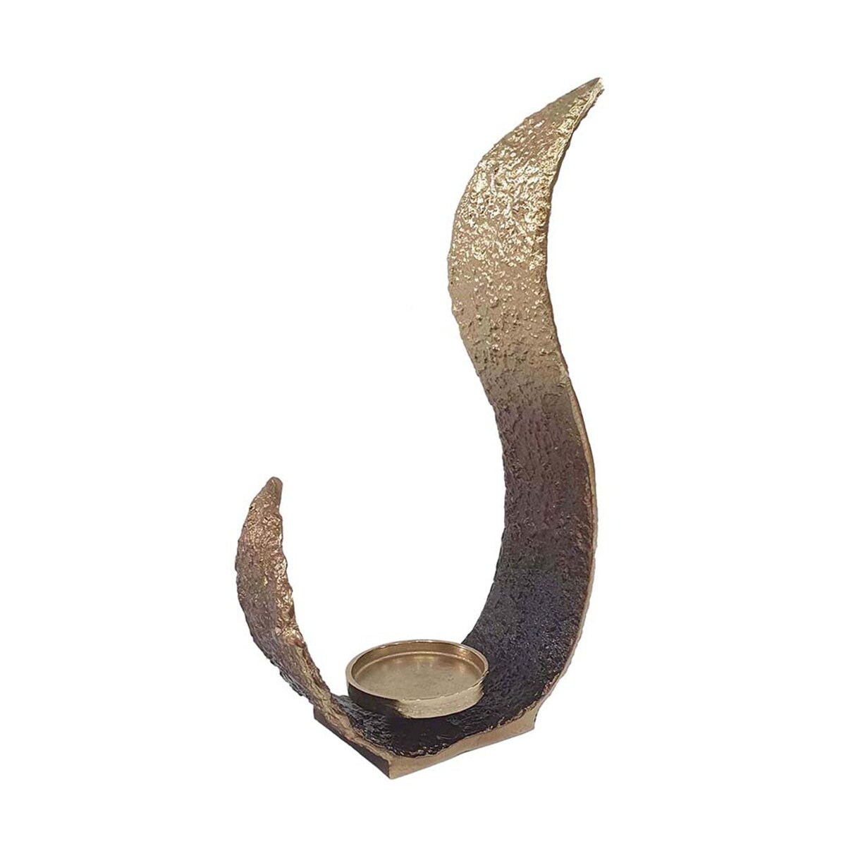 Tinyhomie 7.9 x 3.5 x 14.6 inch Sculptural Metal Pillar Holder With ...