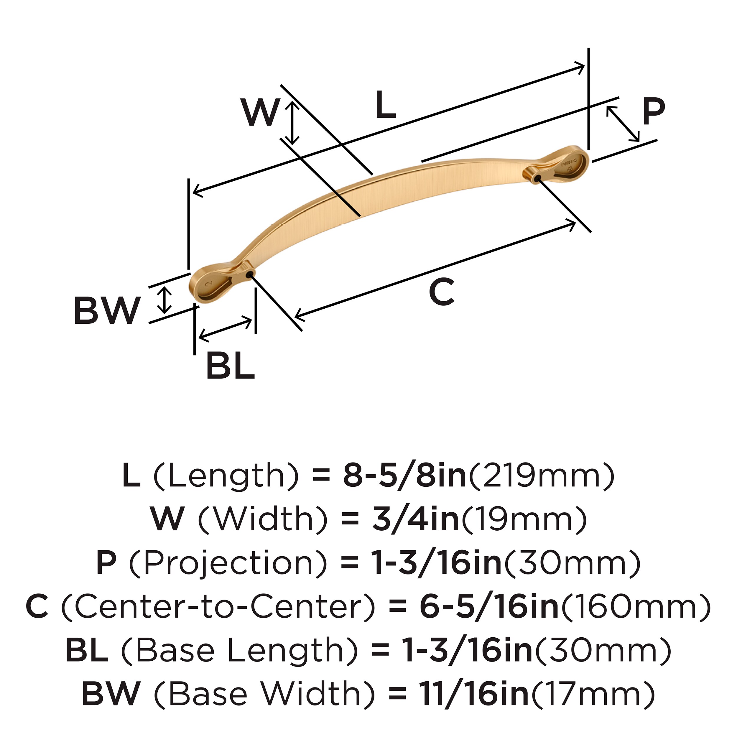 Amerock BP1589CZ Cabinet-Pulls - View #3