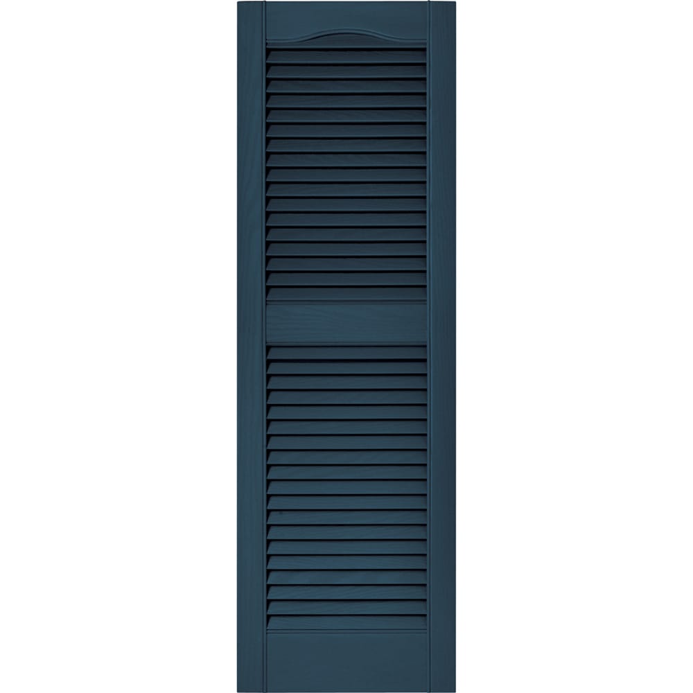 Vantage V1711448036 14.563-in W x 47.75-in H Classic Blue Louvered Exterior Shutters ( 1 -Pack )