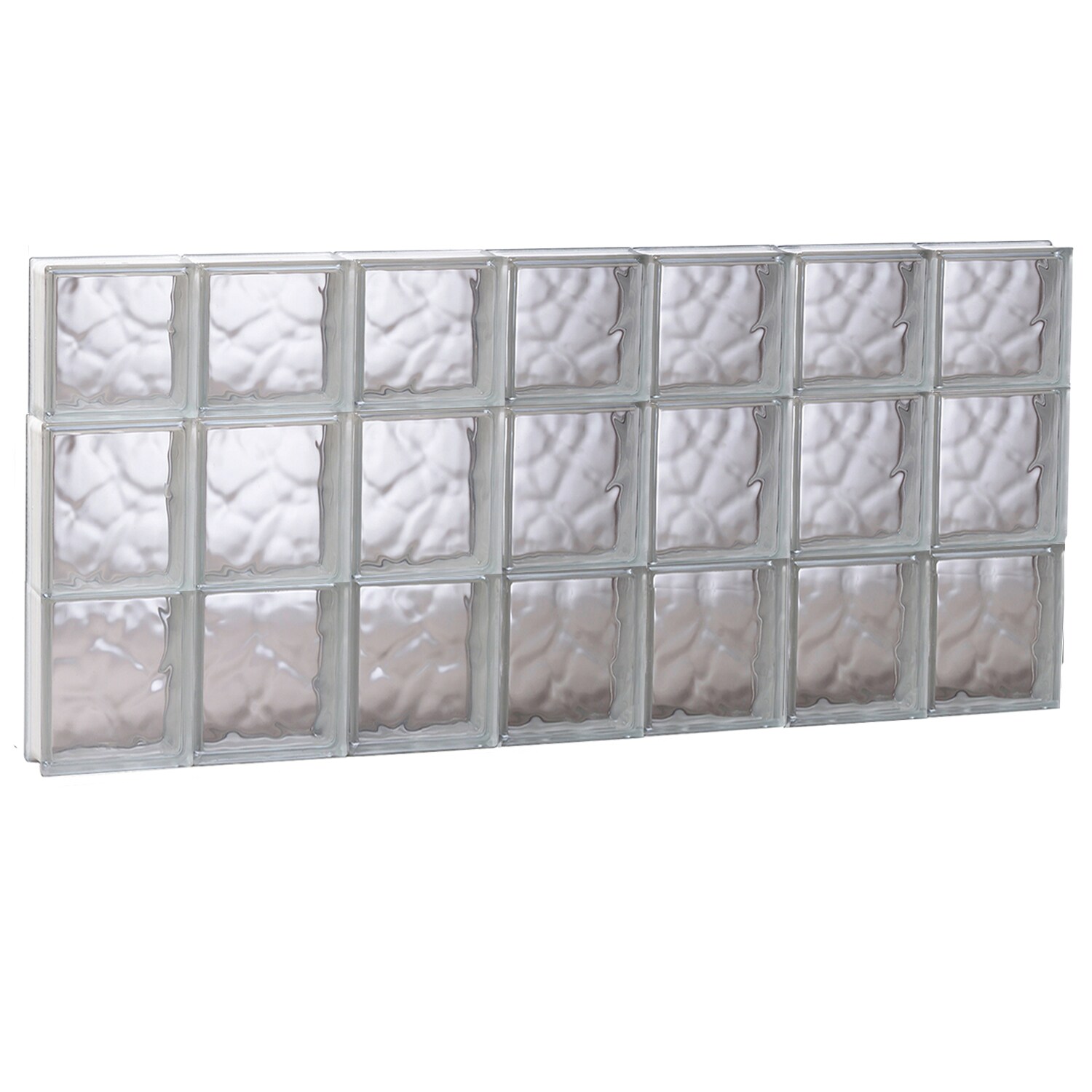 REDI2SET S4222DC Wavy Glass 40-1/4-in x 21-1/4-in Frameless Replacement Glass Block Window