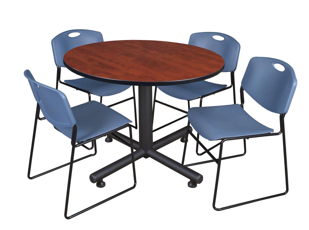 Regency TKB48RNDCH44BE Breakroom Red 4-Person Training Table (48-in W x 29-in H)