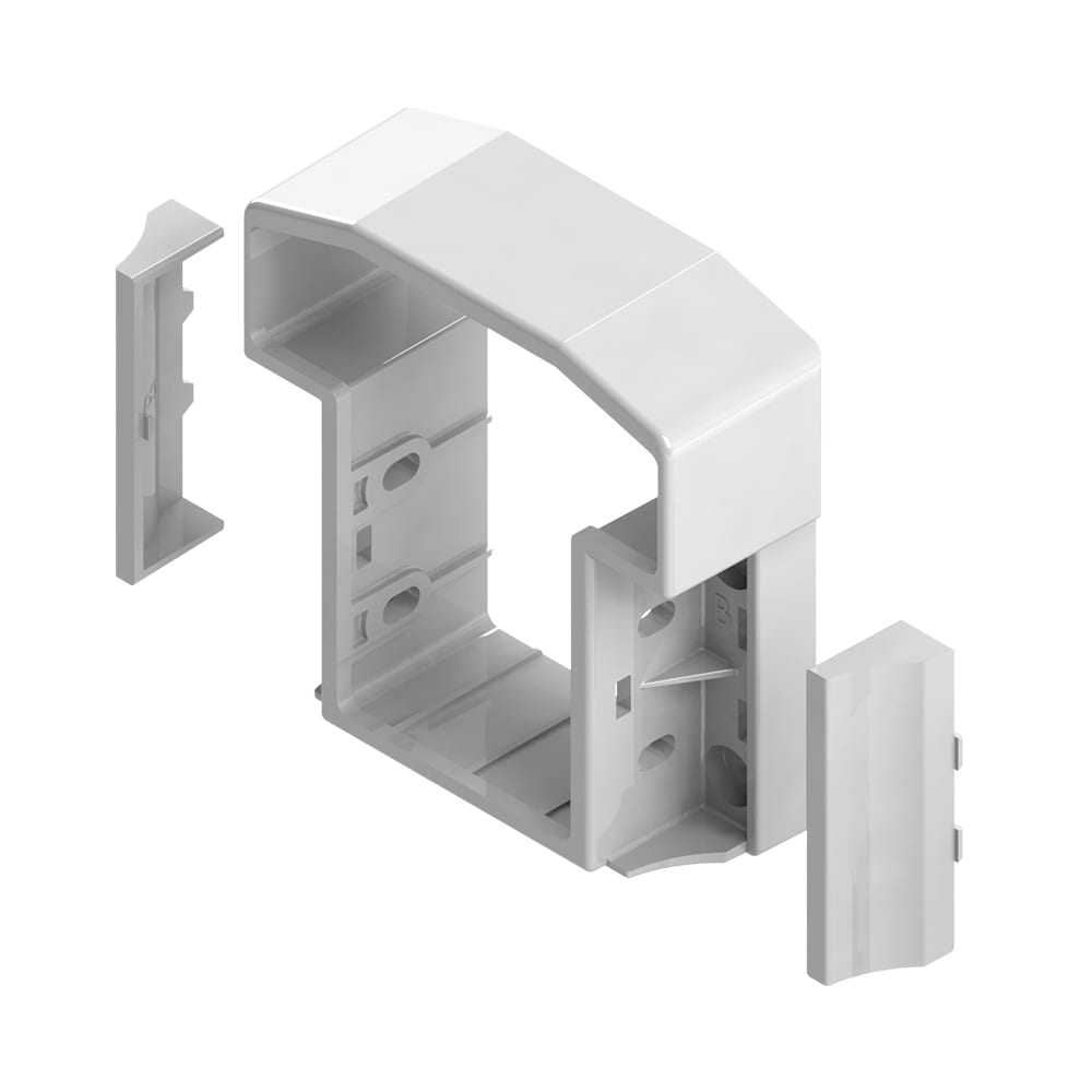 Freedom 7.375-in x 4-in Lincoln White Vinyl Line Connector (4-Pack)