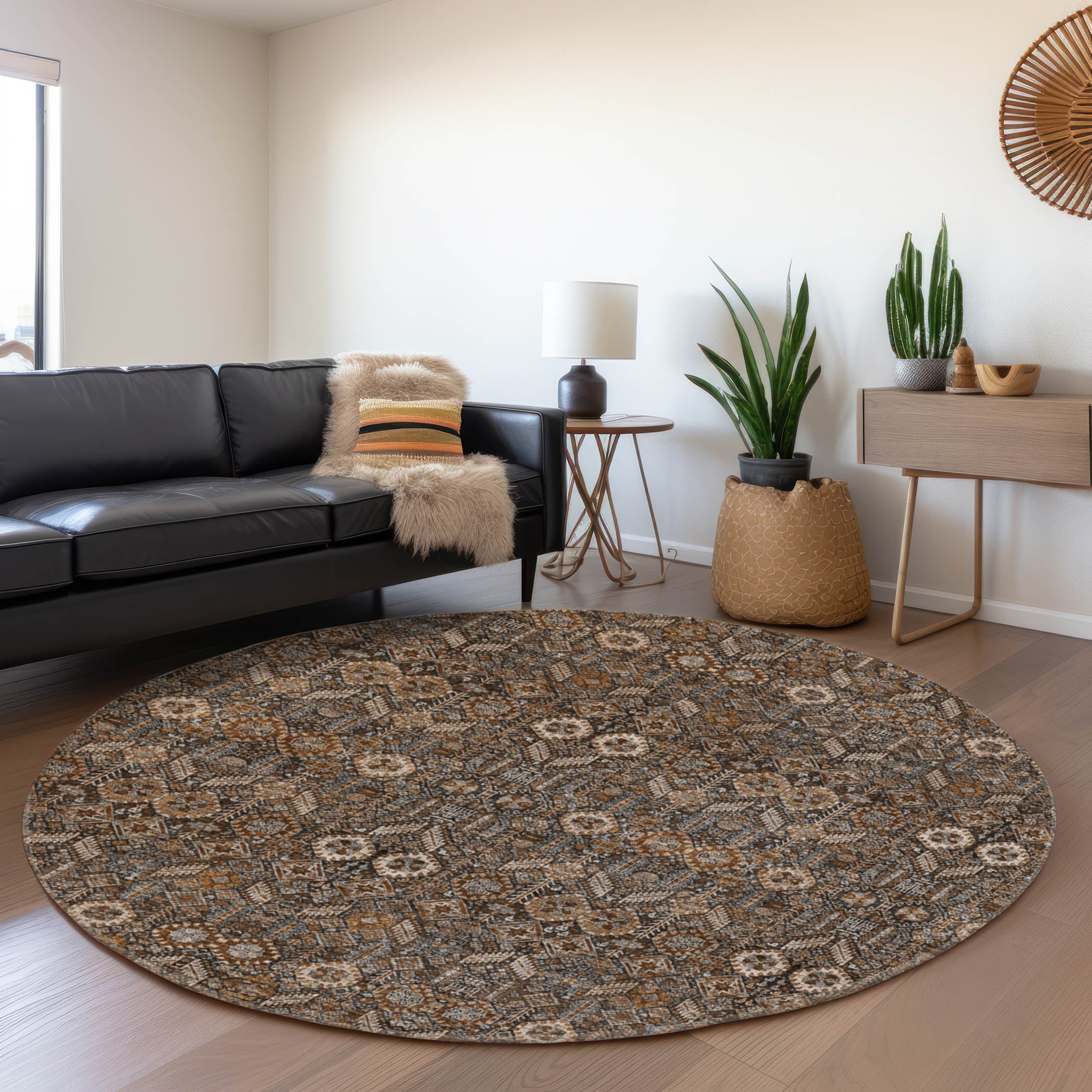 Addison Rugs AMF558BR10X14 Mayfield AMF558BR 10 x 14 (ft) Loomed Polyester Brown Rectangular Indoor Geometric Machine washable Area rug