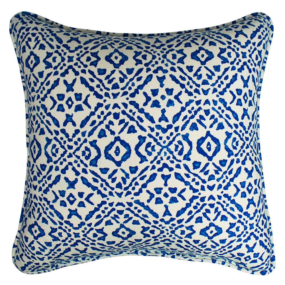 allen + roth Animal Print Blue Square Bird Throw Pillow at Lowes.com