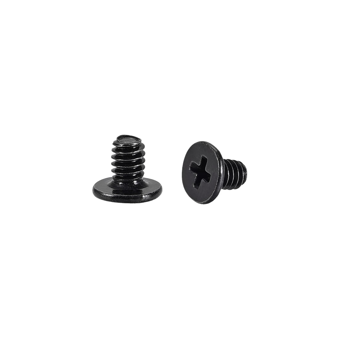 Unique Bargains M2x4mm Phillips Screw Fastener Black 3.8mm Dia Screw Head for Laptop PC TV Fan Switch 100pcs #S26042000UX4877